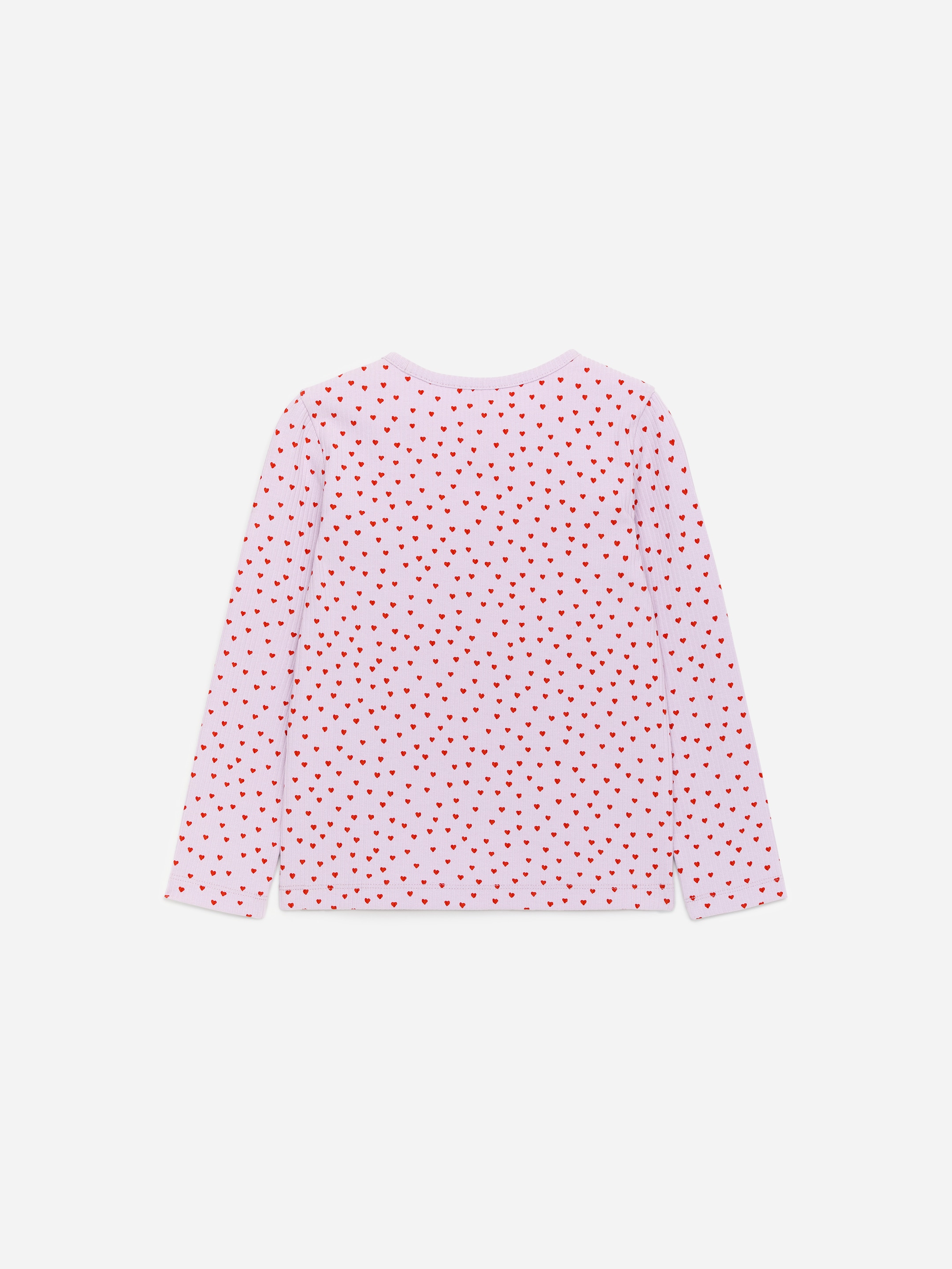 Haut côtelé - Rose/Cœurs rouges - Regular fit - Enfant - StillMedia/DescriptiveStillLife - 1