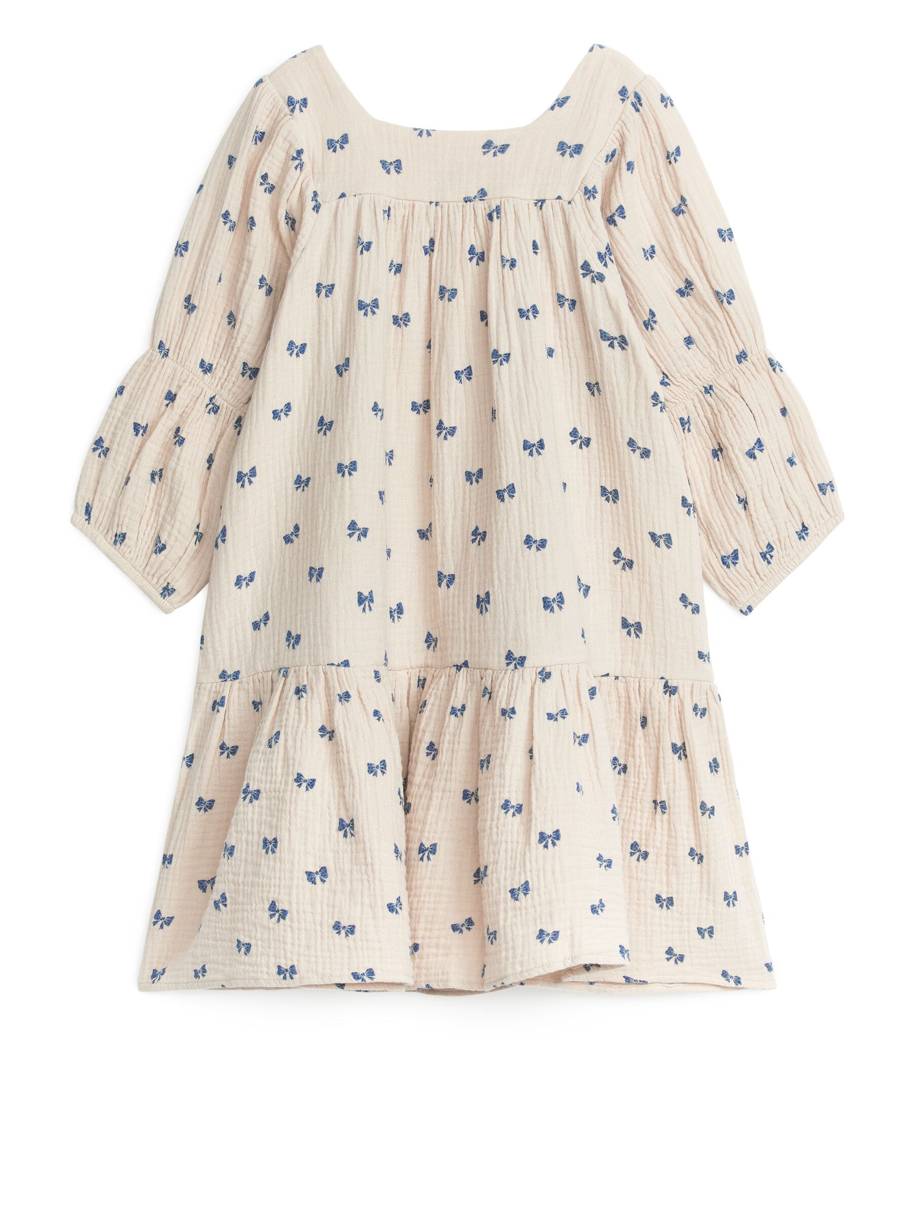 Kleid aus gerafftem Nesseltuch - Beige - Relaxed Fit - Kinder - StillMedia/DescriptiveStillLife - 3