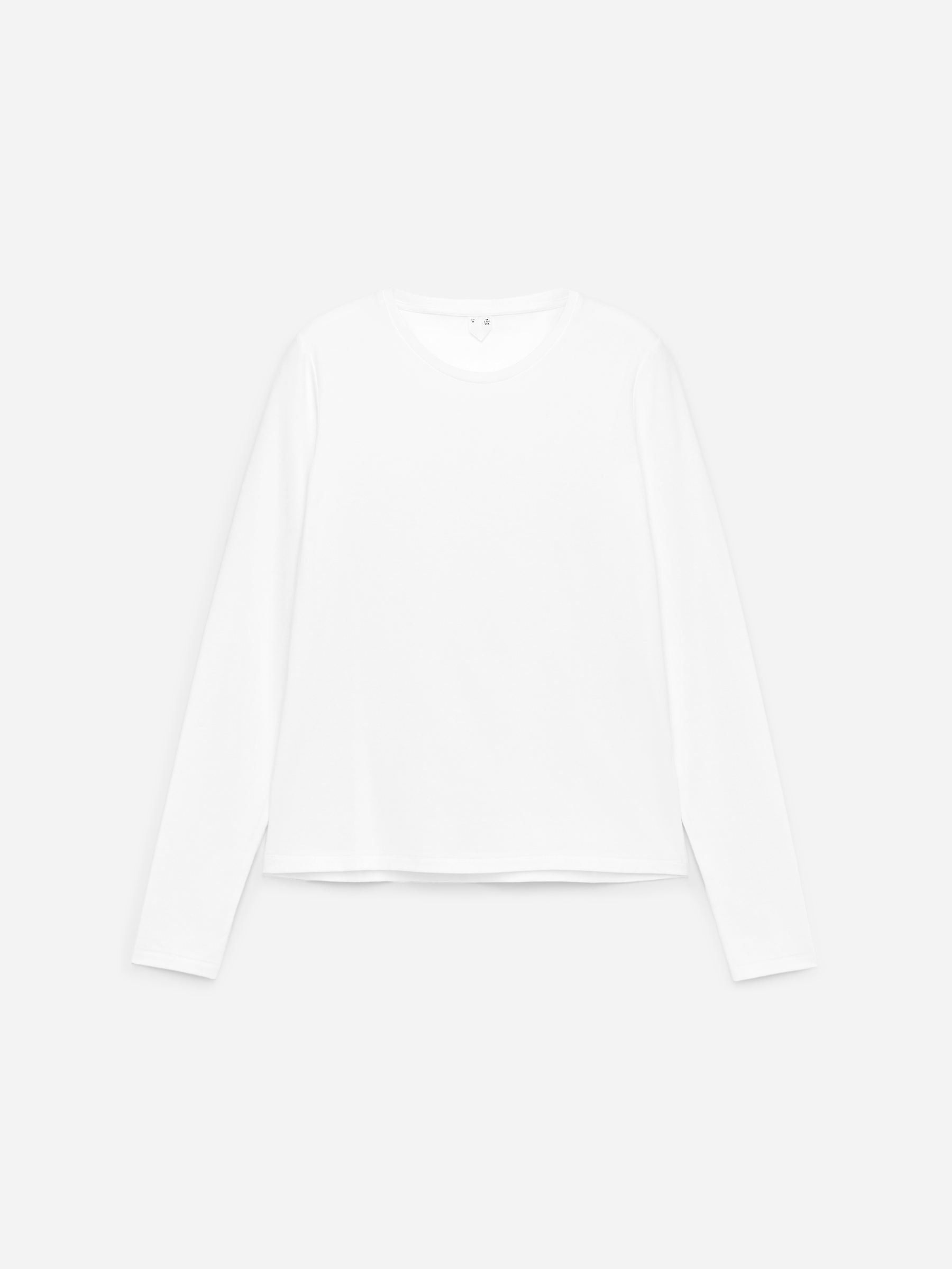 Cotton Stretch Long-Sleeve T-Shirt - White - Slim fit - Women - StillMedia/DescriptiveStillLife - 2