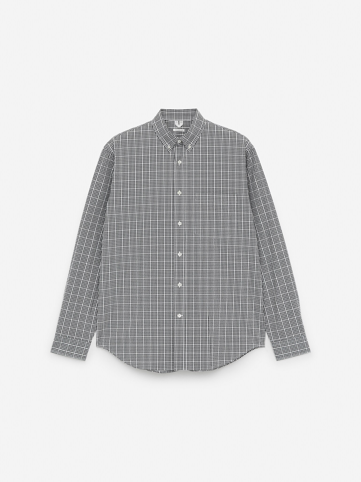 Chemise décontractée en seersucker - Noir/Blanc