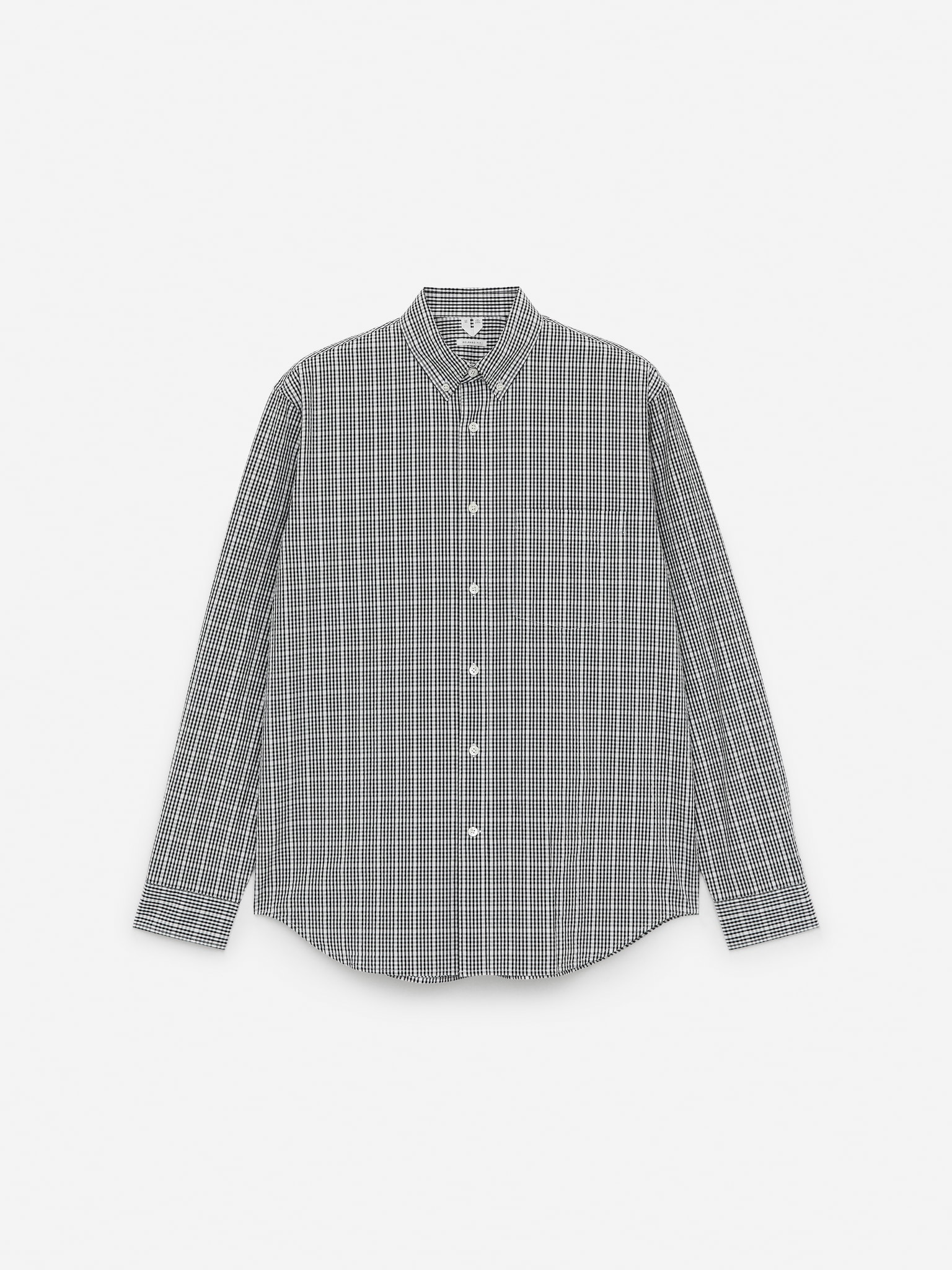 Chemise décontractée en seersucker - Noir/Blanc