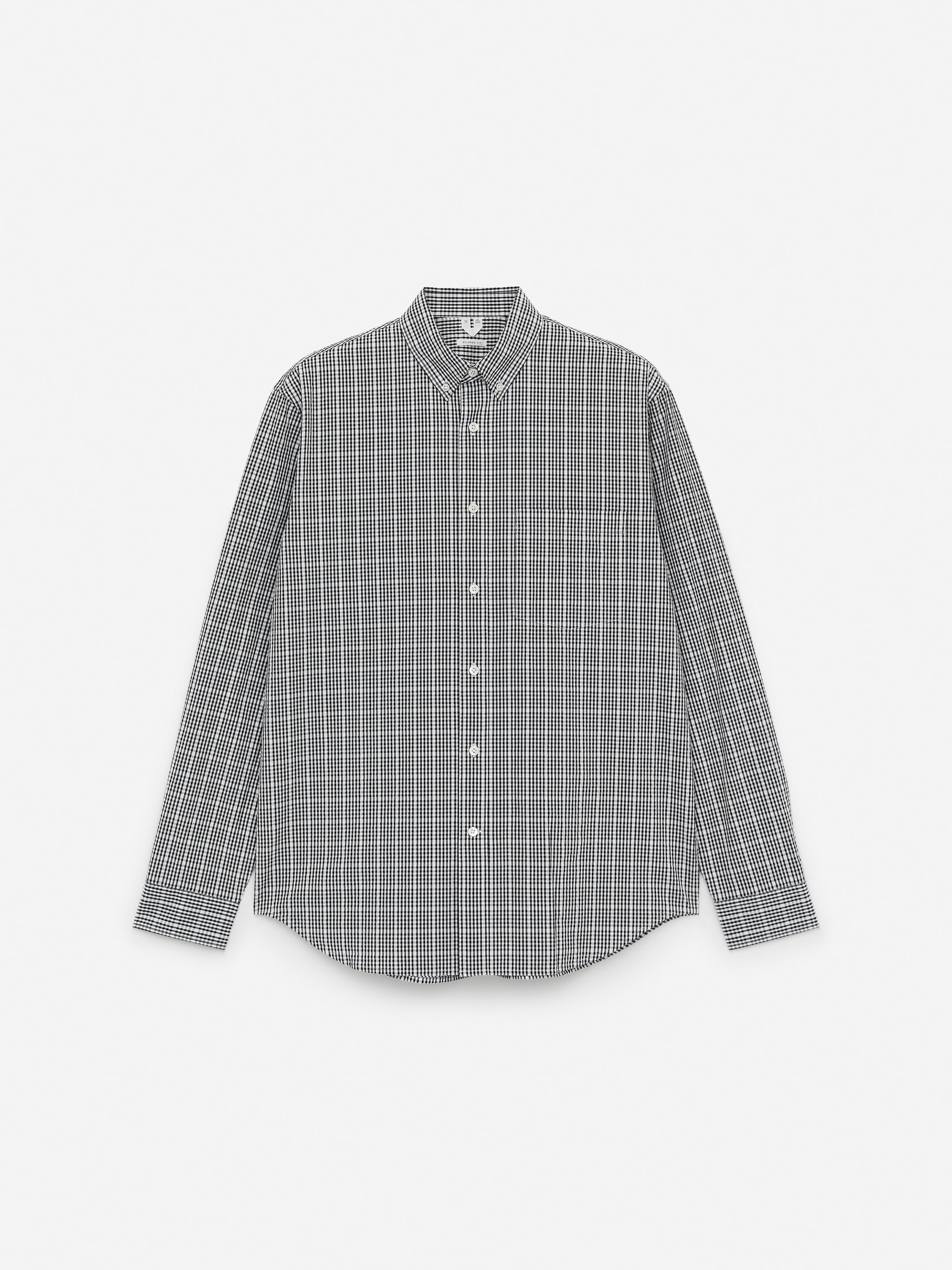 View larger image: Relaxed Seersucker Shirt - Black/White - Men | H&M GB 1