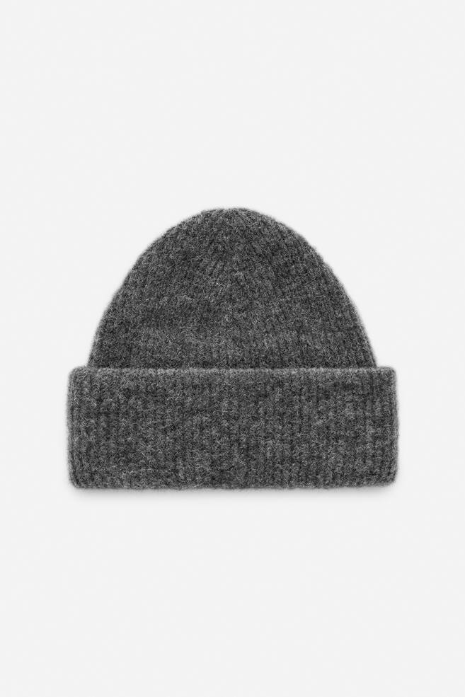 Alpaca-Wool Blend Beanie - Dark Grey/Dusty Blue/Black/Beige/Green - 1