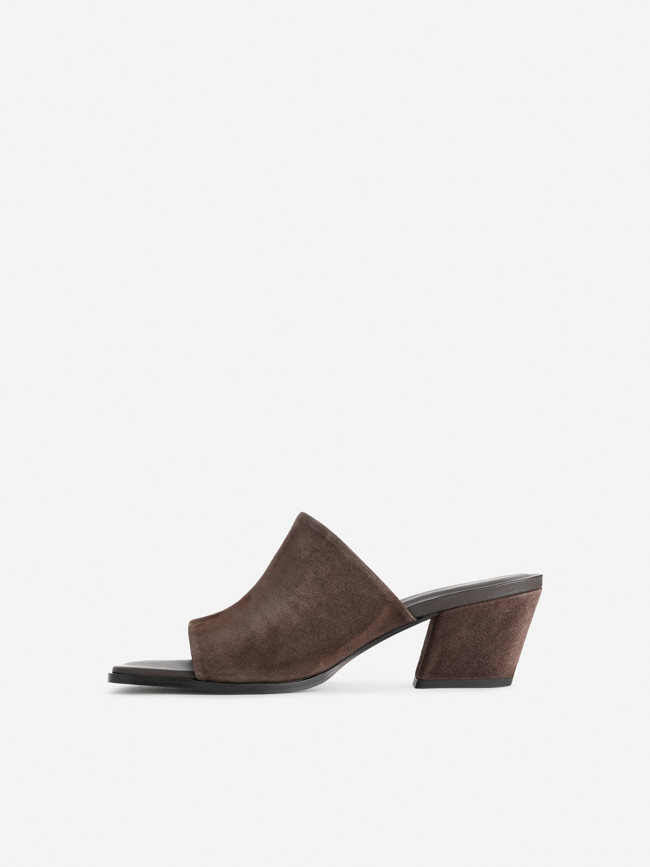 Visa större bild: Mockasandaler med medelhög klack - Brun - DAM | H&M SE 3