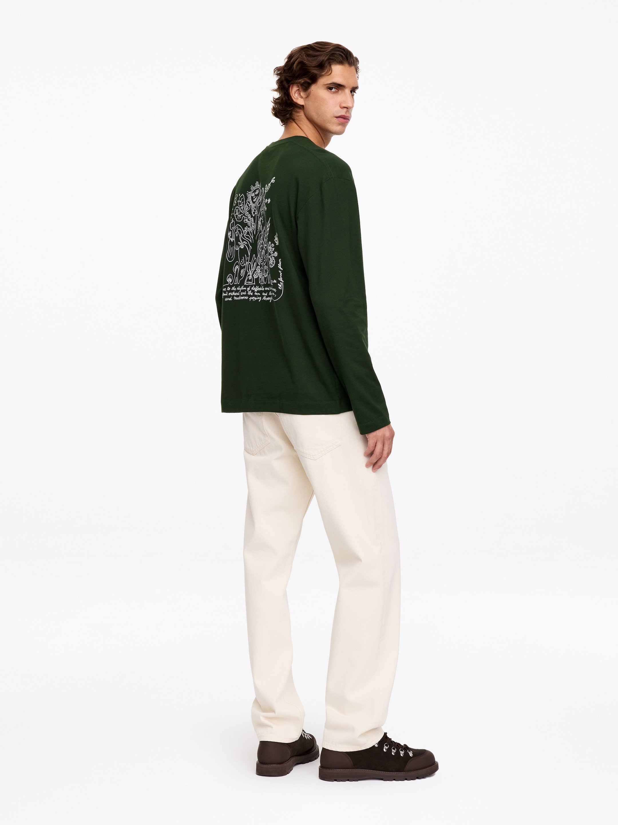 ARKET CAFÉ Langarmshirt - Dunkelgrün - Loose Fit - women - StillMedia/Lookbook - 15