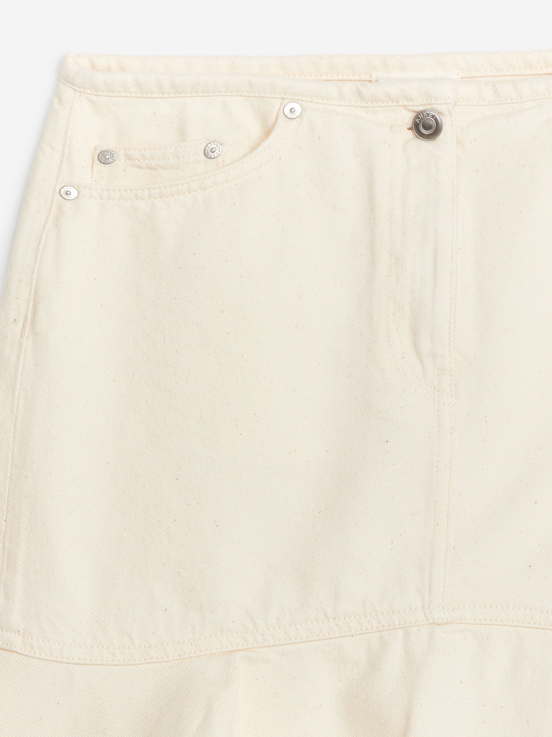 Falda peplum en denim - Blanco roto - Corte ajustado - Women - StillMedia/DescriptiveDetail - 1