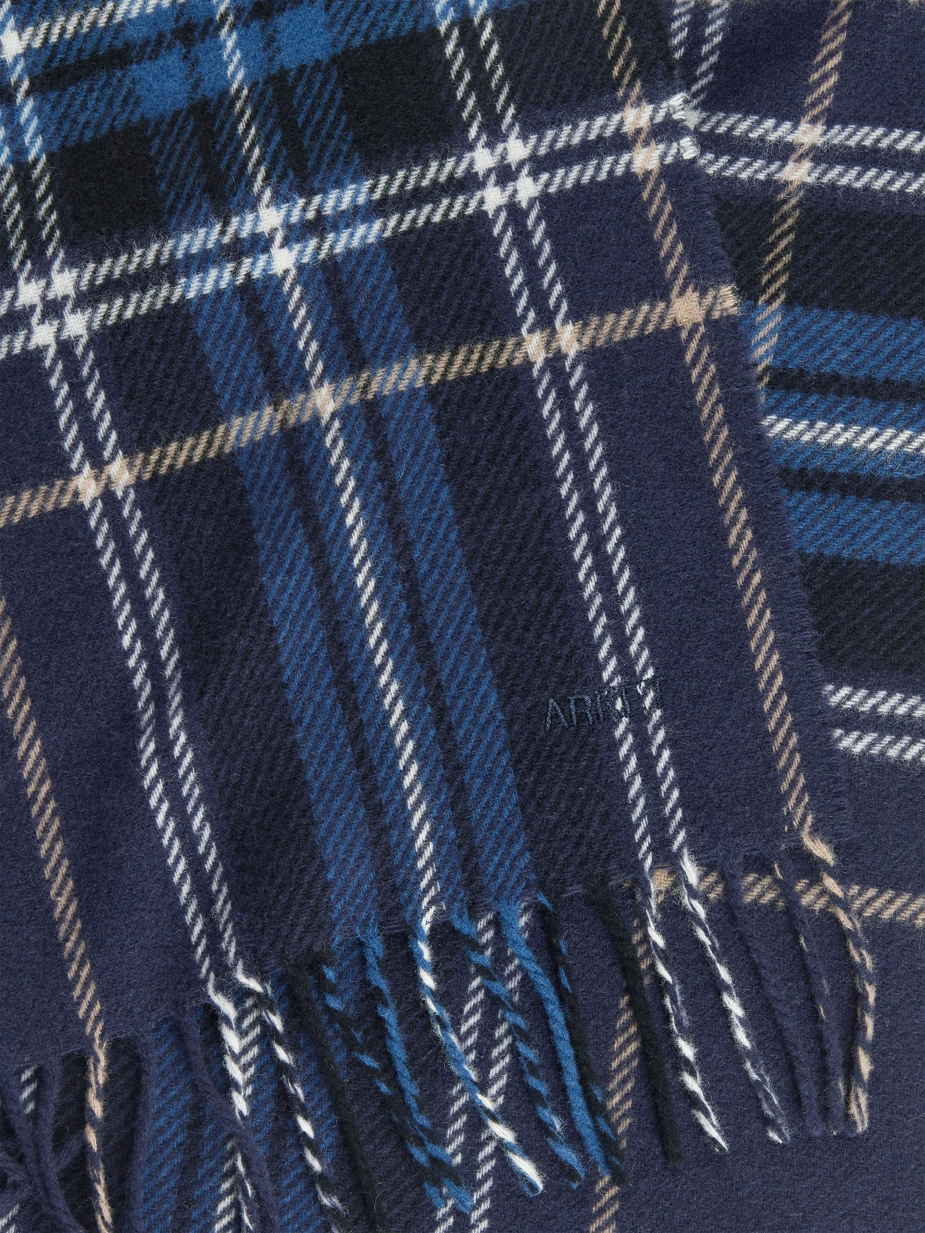 Checked Wool Scarf - Dark Blue - Men - StillMedia/DescriptiveDetail - 2