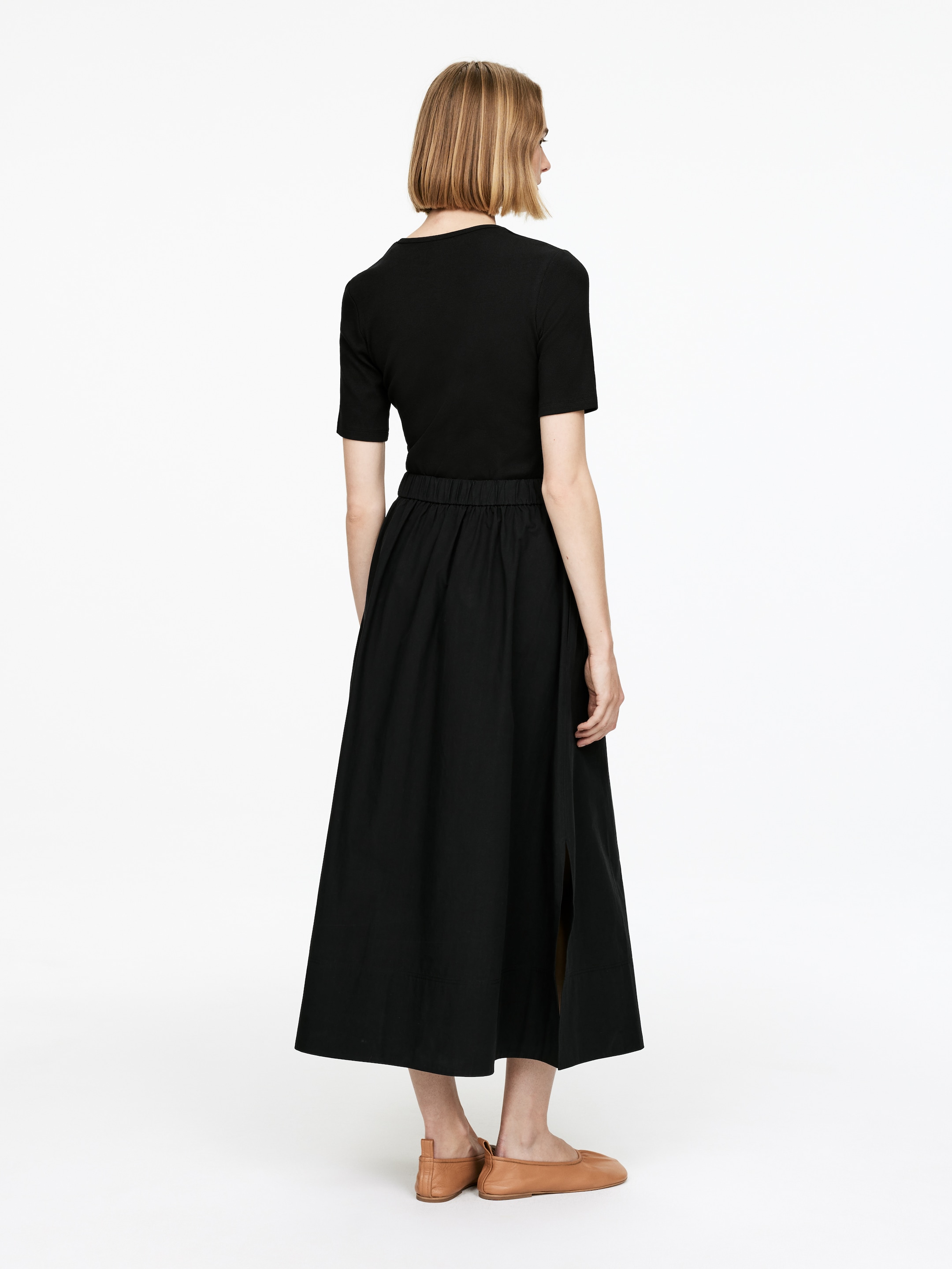 Agrandir l'image: Jupe trapèze en coton - Noir - FEMME | H&M FR 2