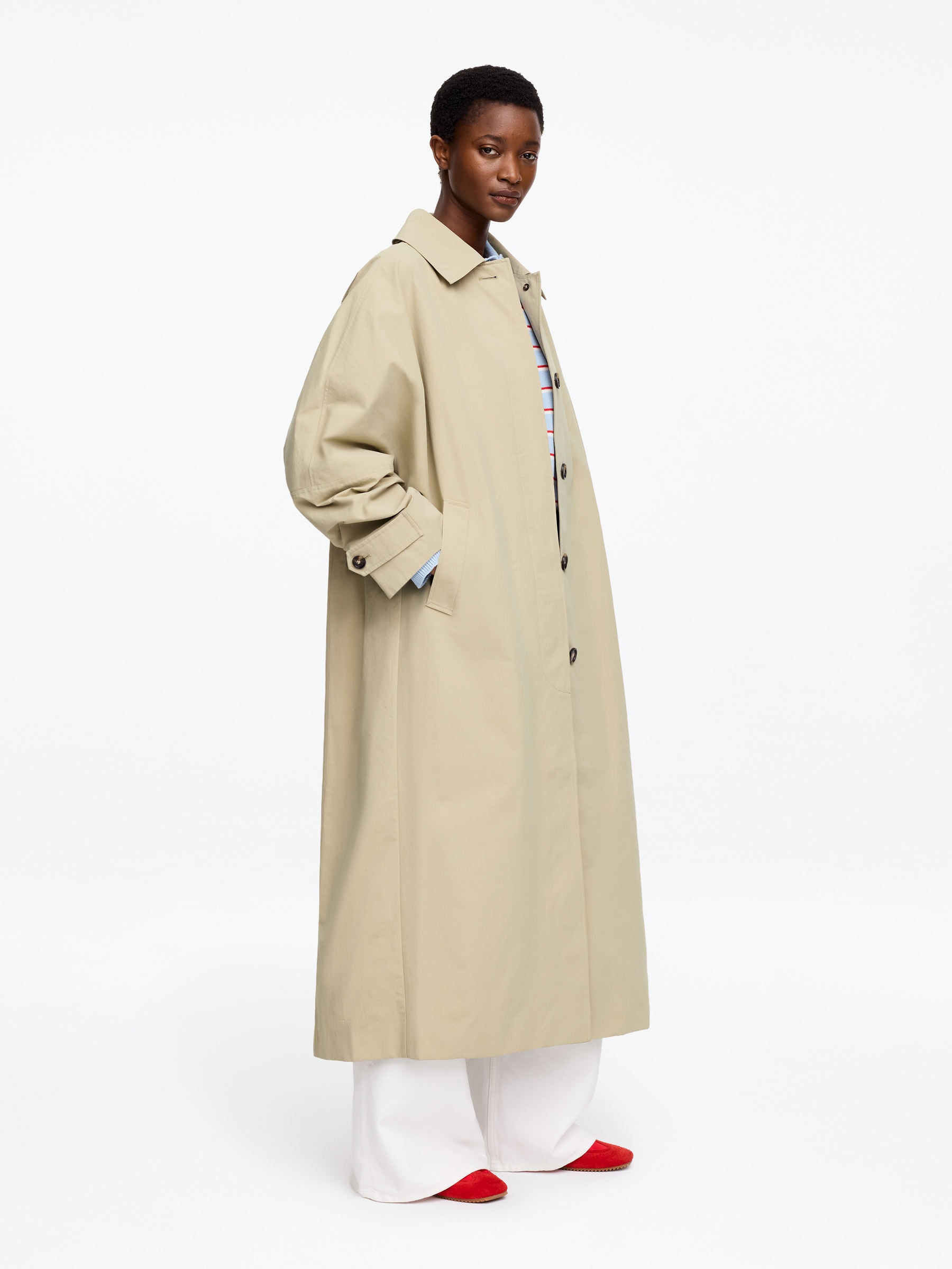 Car Coat - Beige - Oversized - Women - StillMedia/Lookbook - 7
