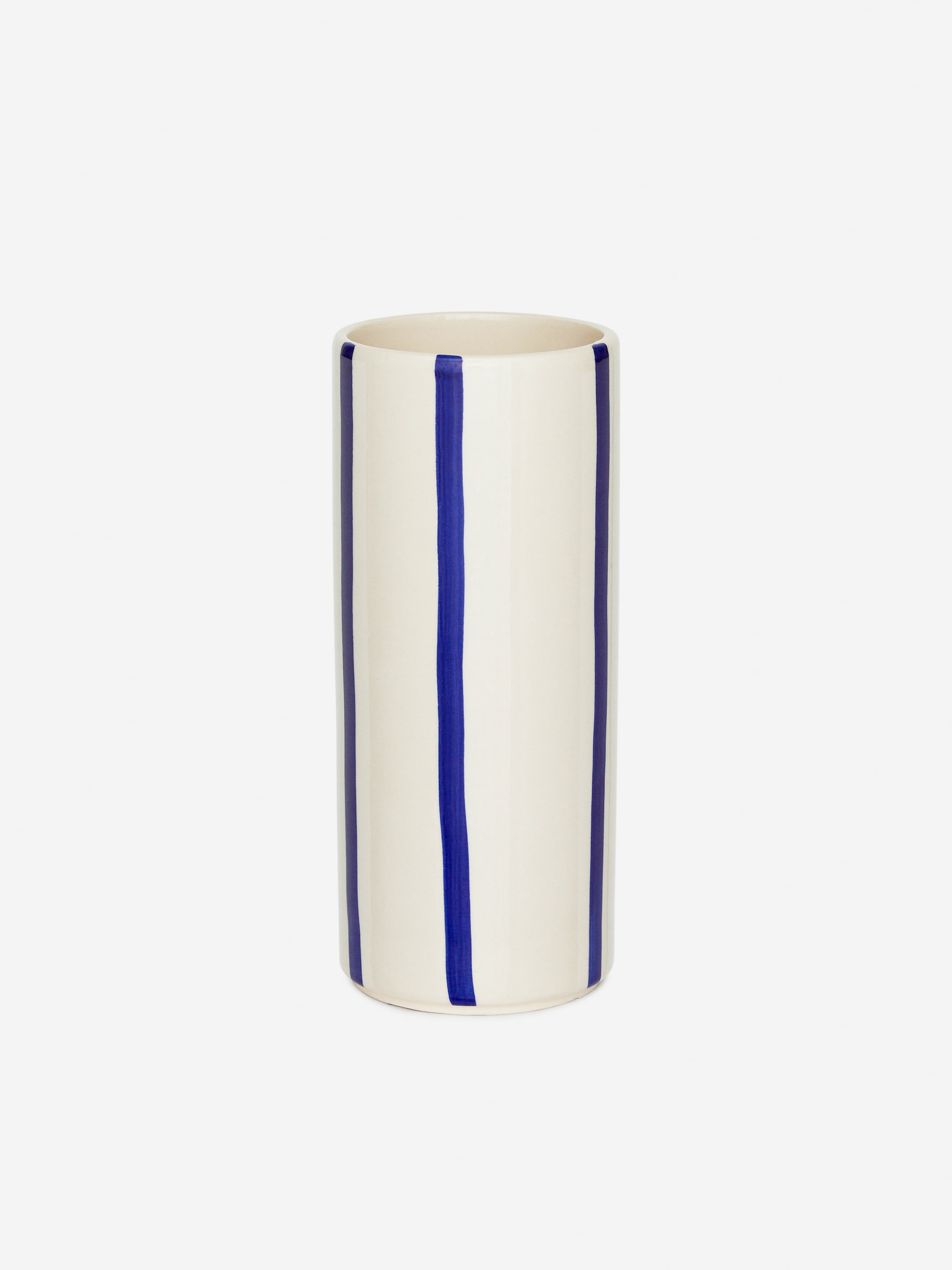 Größeres Bild anzeigen: Vase aus Steingut, 23 cm - Blau/Weiß - Home All | H&M AT 2