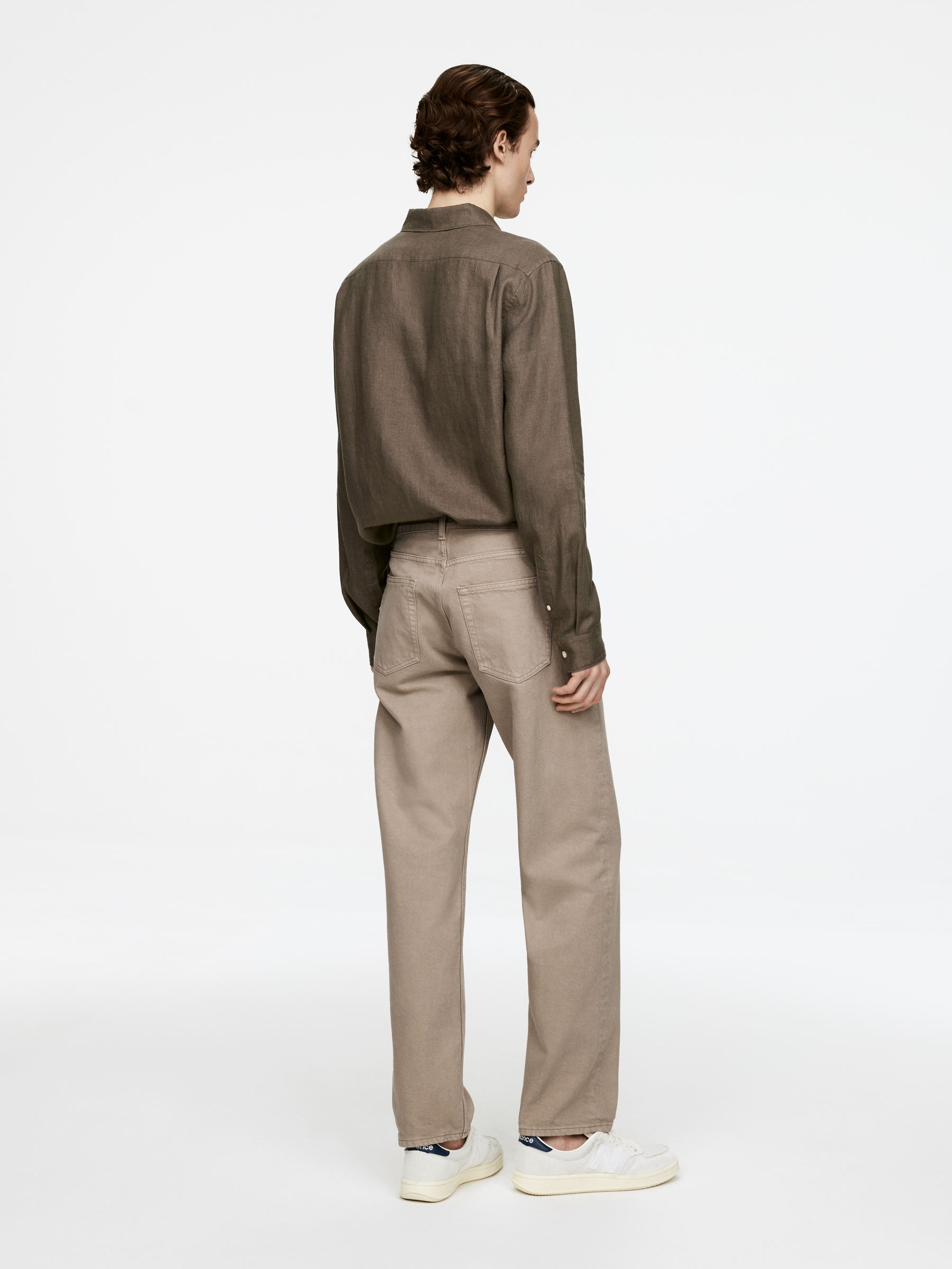 OCEAN Loose Straight Jeans - Beige - Loose fit - Men - StillMedia/Lookbook - 3