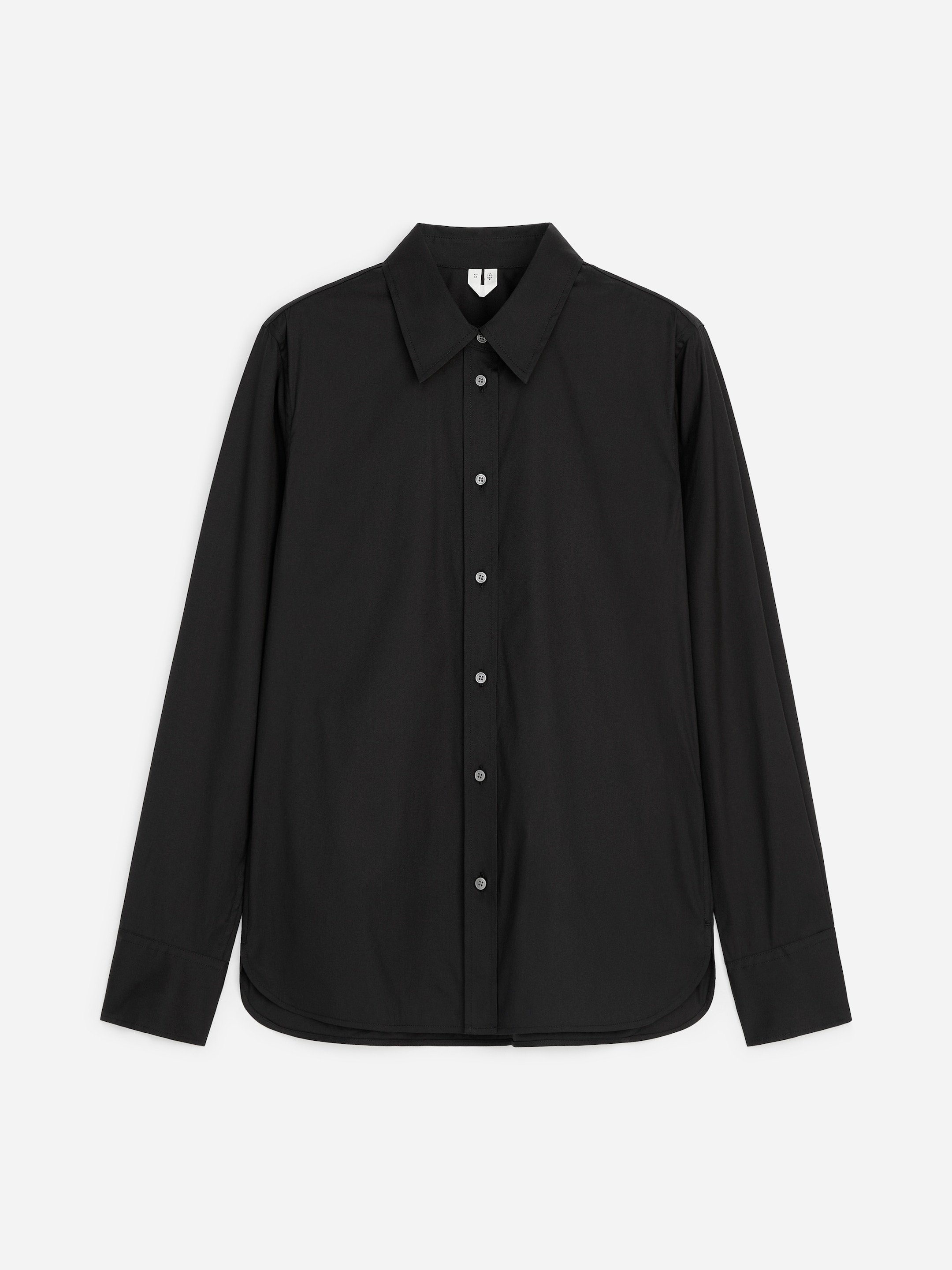 Slim Stretch Cotton Shirt - Black - Slim fit - Women - StillMedia/DescriptiveStillLife - 1