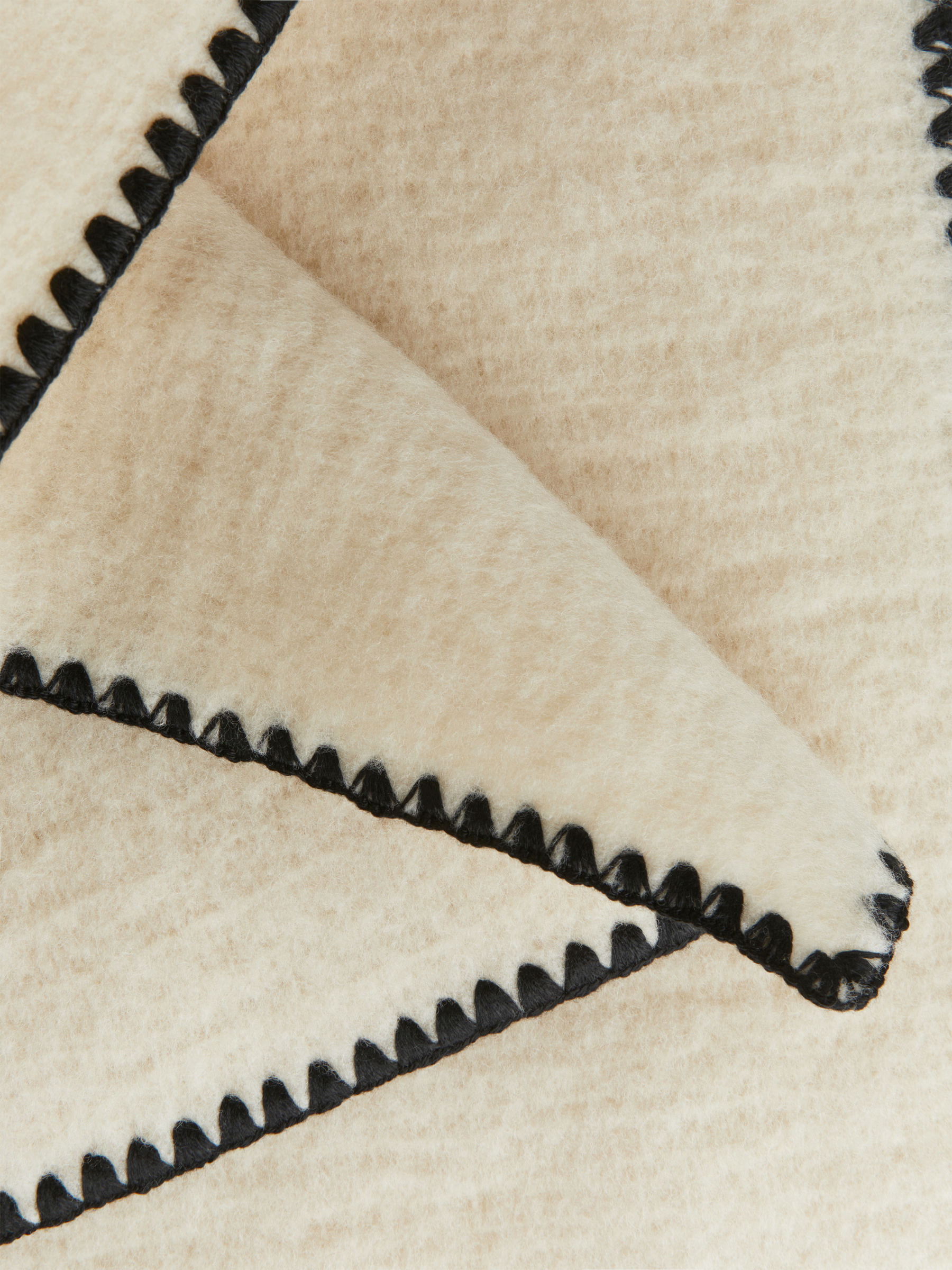 Écharpe en laine avec points de couverture - Blanc cassé/Noir - Femme - StillMedia/DescriptiveDetail - 2