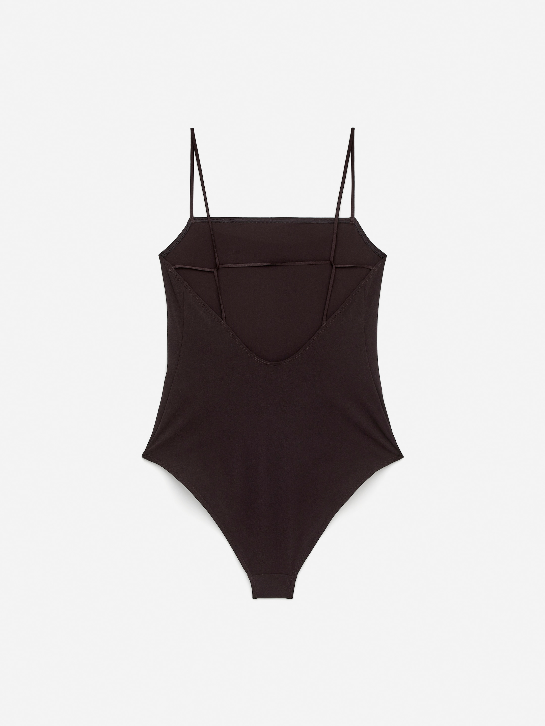 Square-Neck Swimsuit - Dark Brown - Women - StillMedia/DescriptiveStillLife - 3