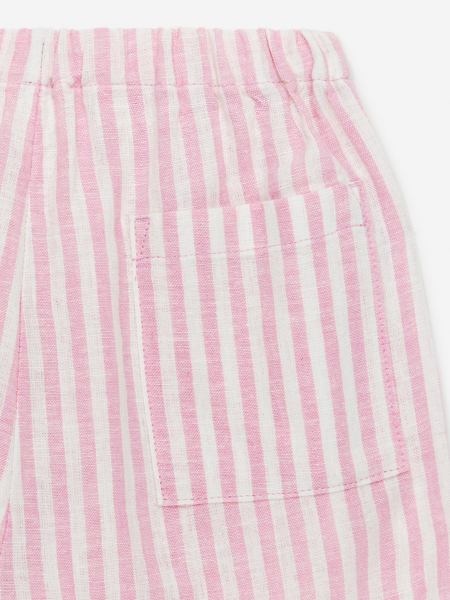 Pantalones de lino y algodón - Rosa/blanco/Beige/blanco - 3