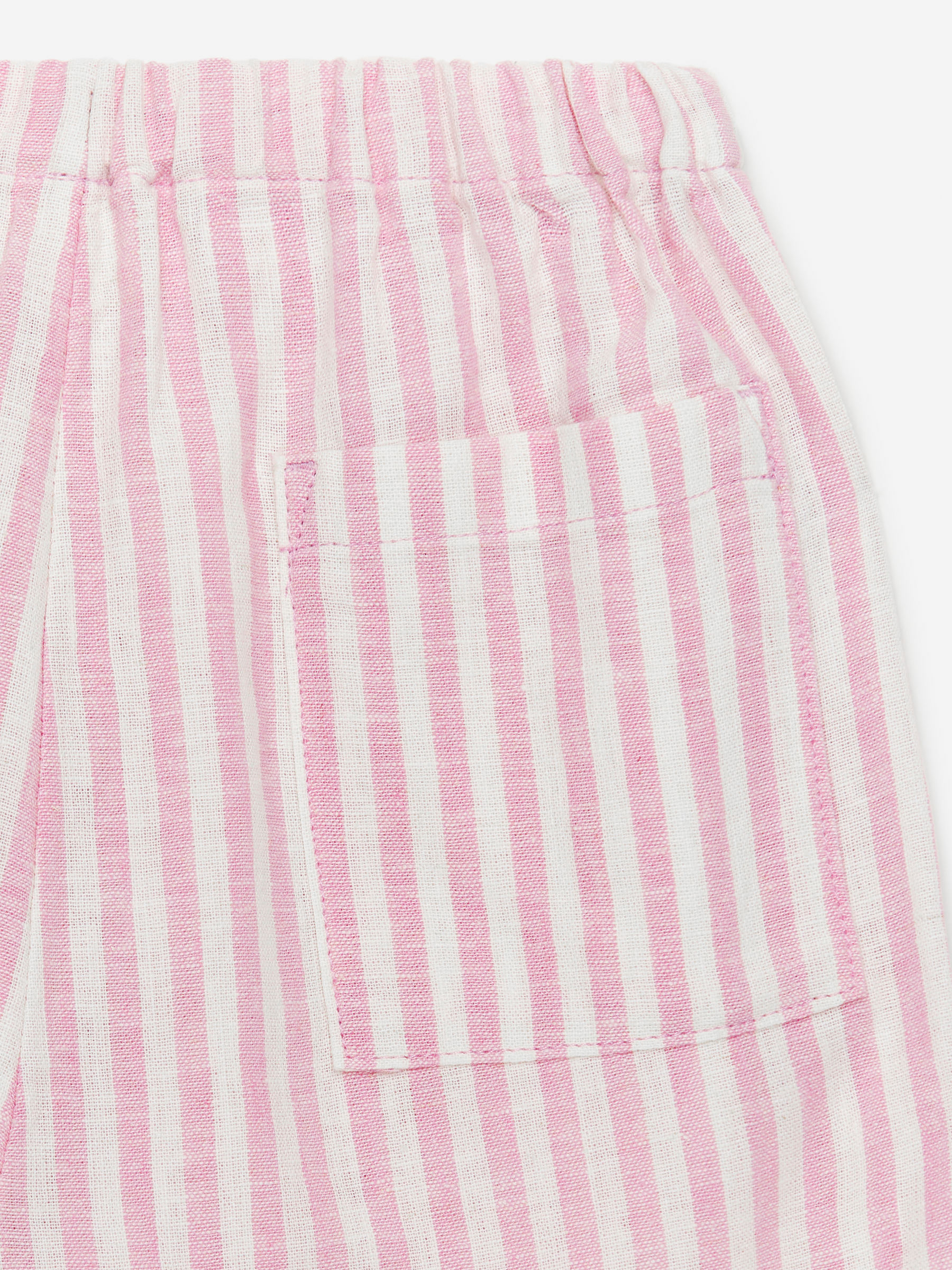 Hose aus Leinen und Baumwolle - Rosa/Weiß - Loose Fit - Kinder - StillMedia/DescriptiveDetail - 3