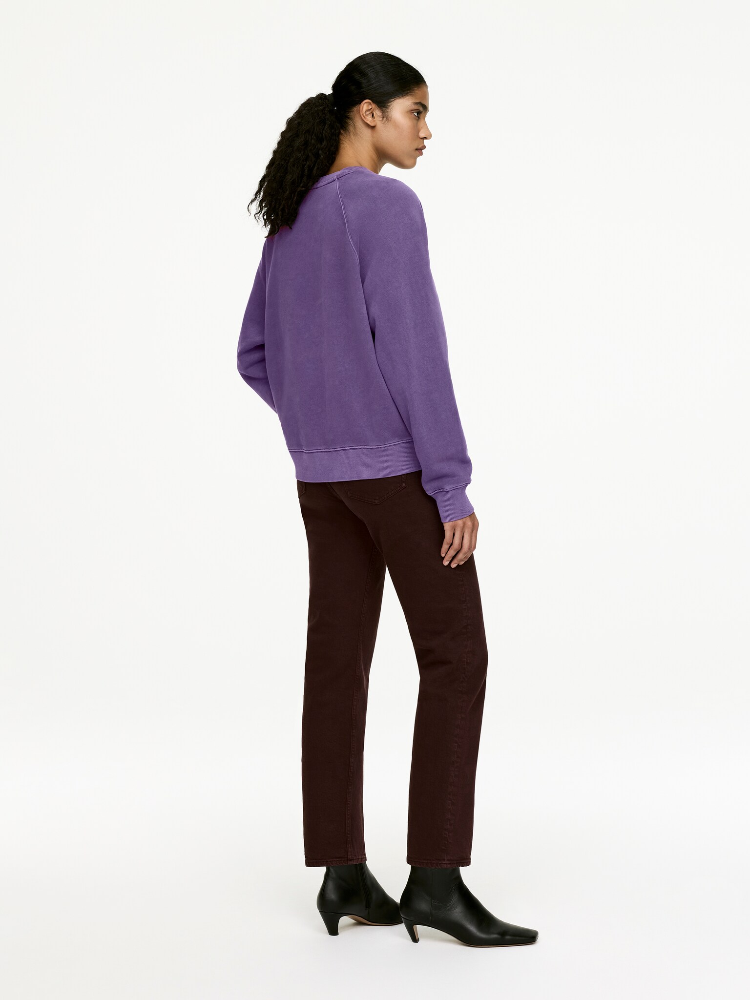 Sweat en éponge - Violet/Rose/Noir/Gris chiné/Bleu/Bleu foncé - 4
