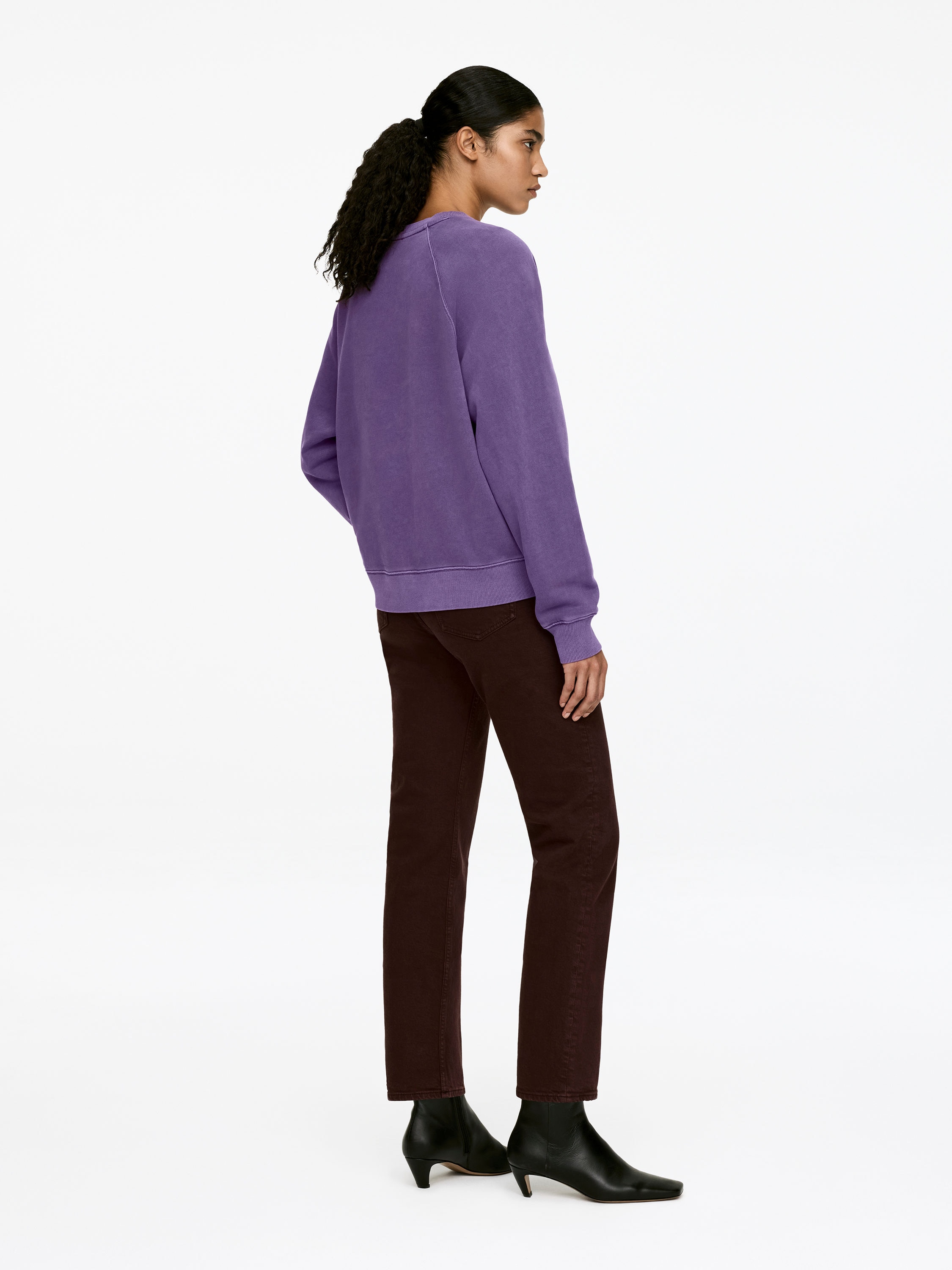 Terry Sweatshirt - Purple - Regular fit - Women - StillMedia/Lookbook - 6
