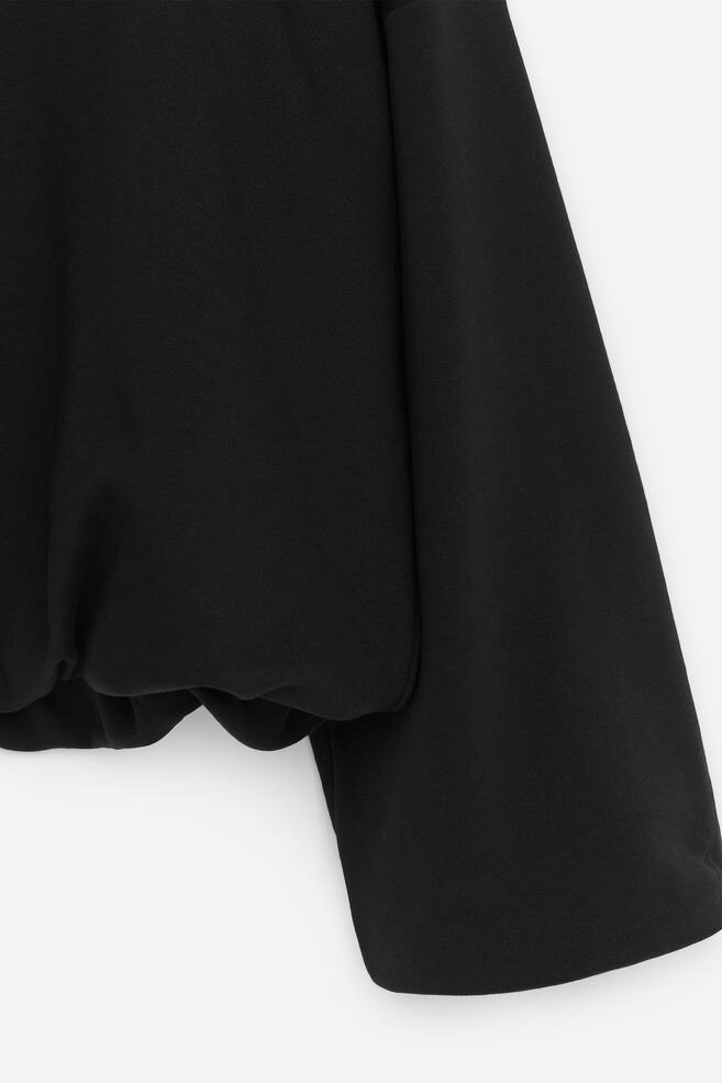 Sweatshirt mit Ballonschnitt-Schwarz - 4