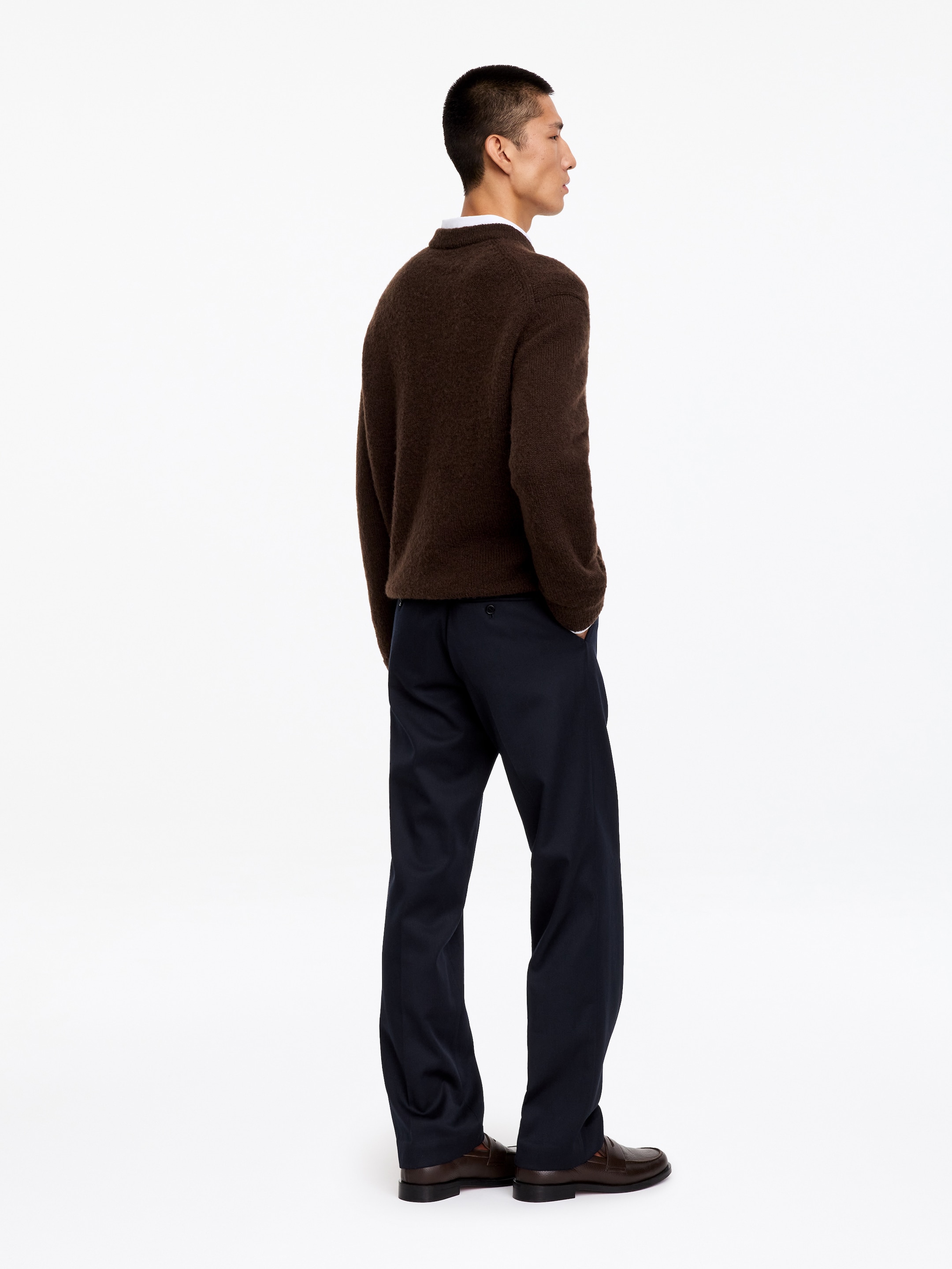 Pantalones de lana-algodón - Azul oscuro - Corte estándar - men - StillMedia/Lookbook - 2
