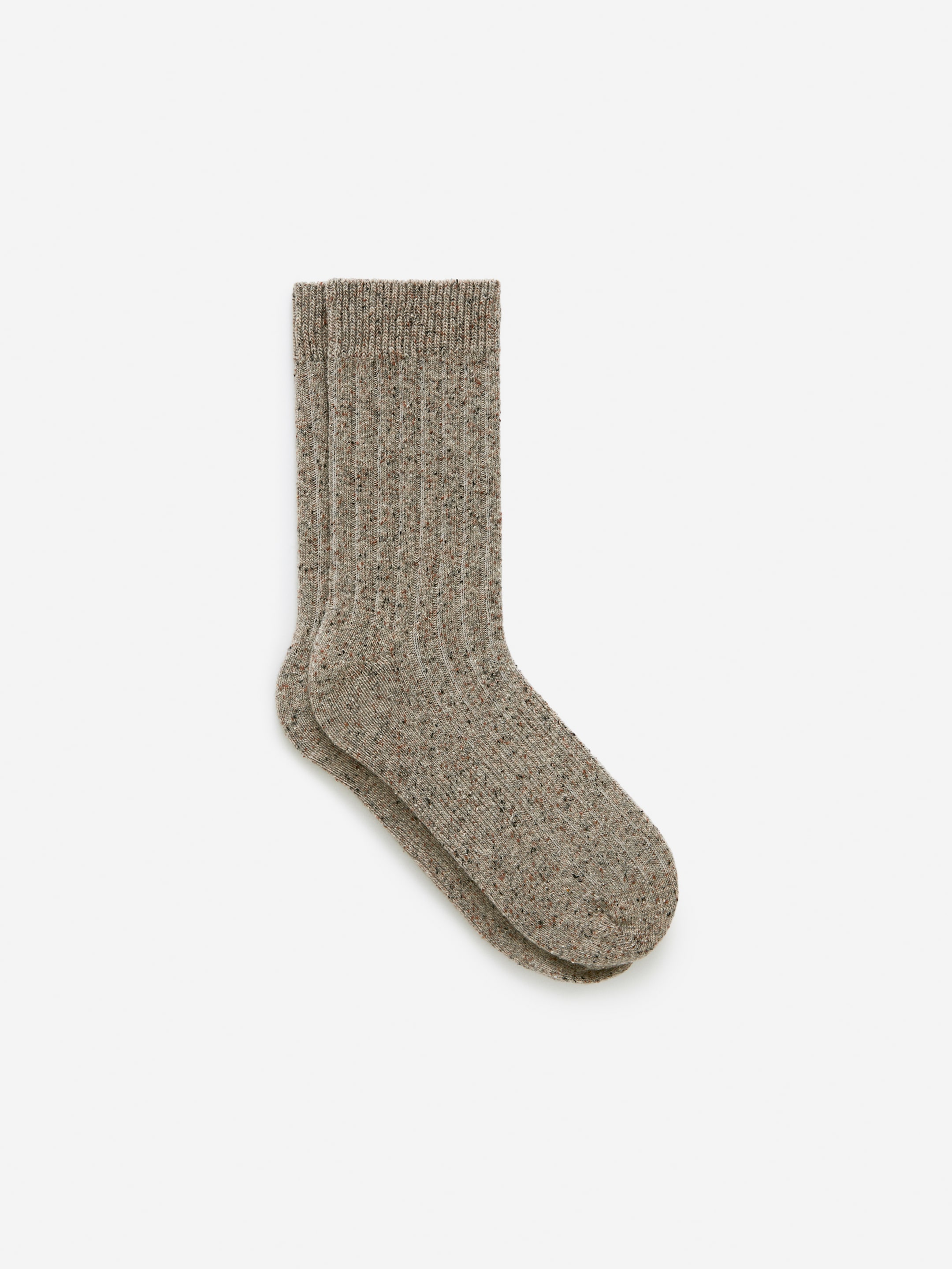 Chaussettes mouchetées-#8C867E-13623