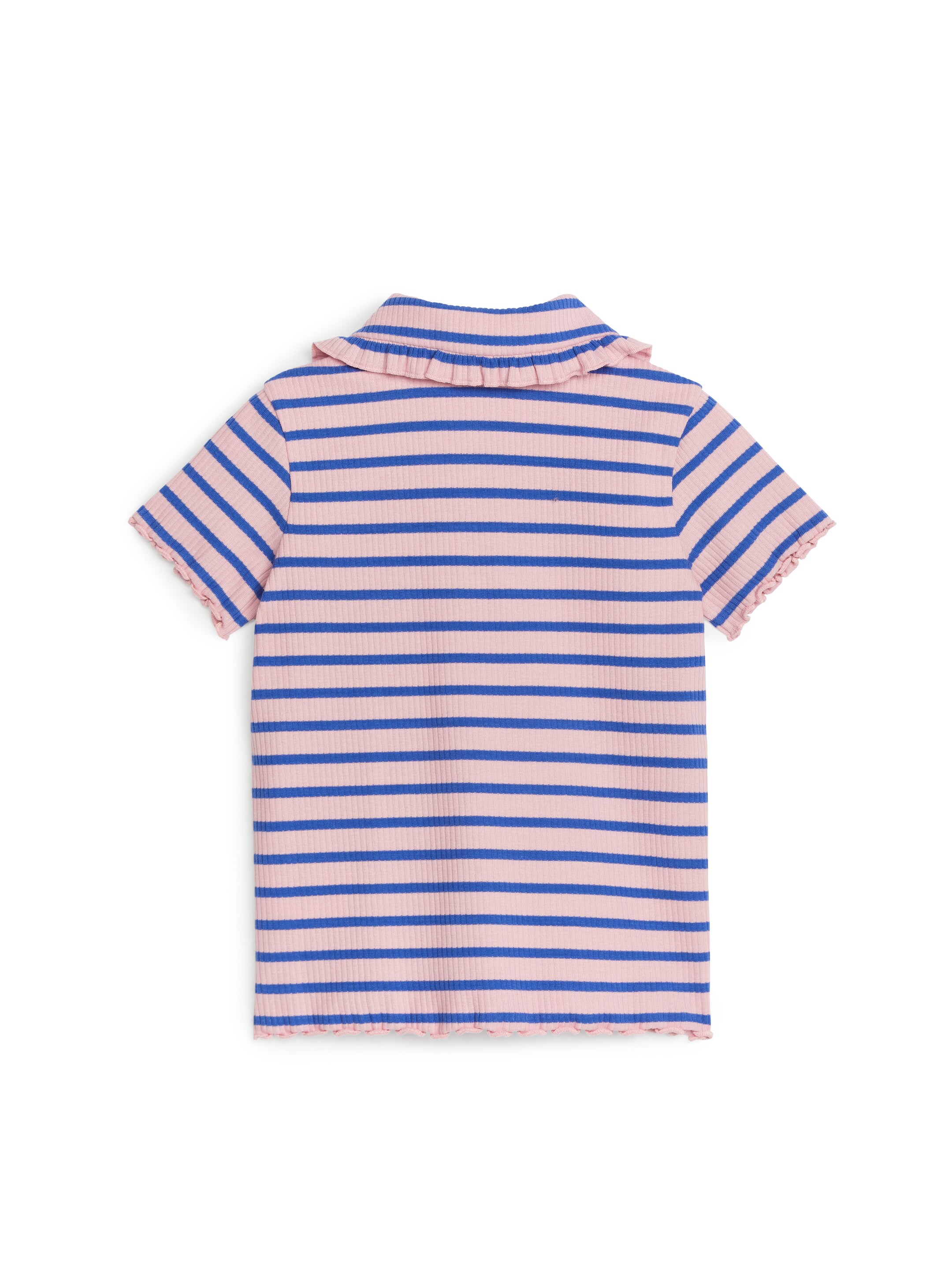 Se større billede: Ribbet jerseytop med flæsekrave - Pink/blå - BØRN | H&M DK 2