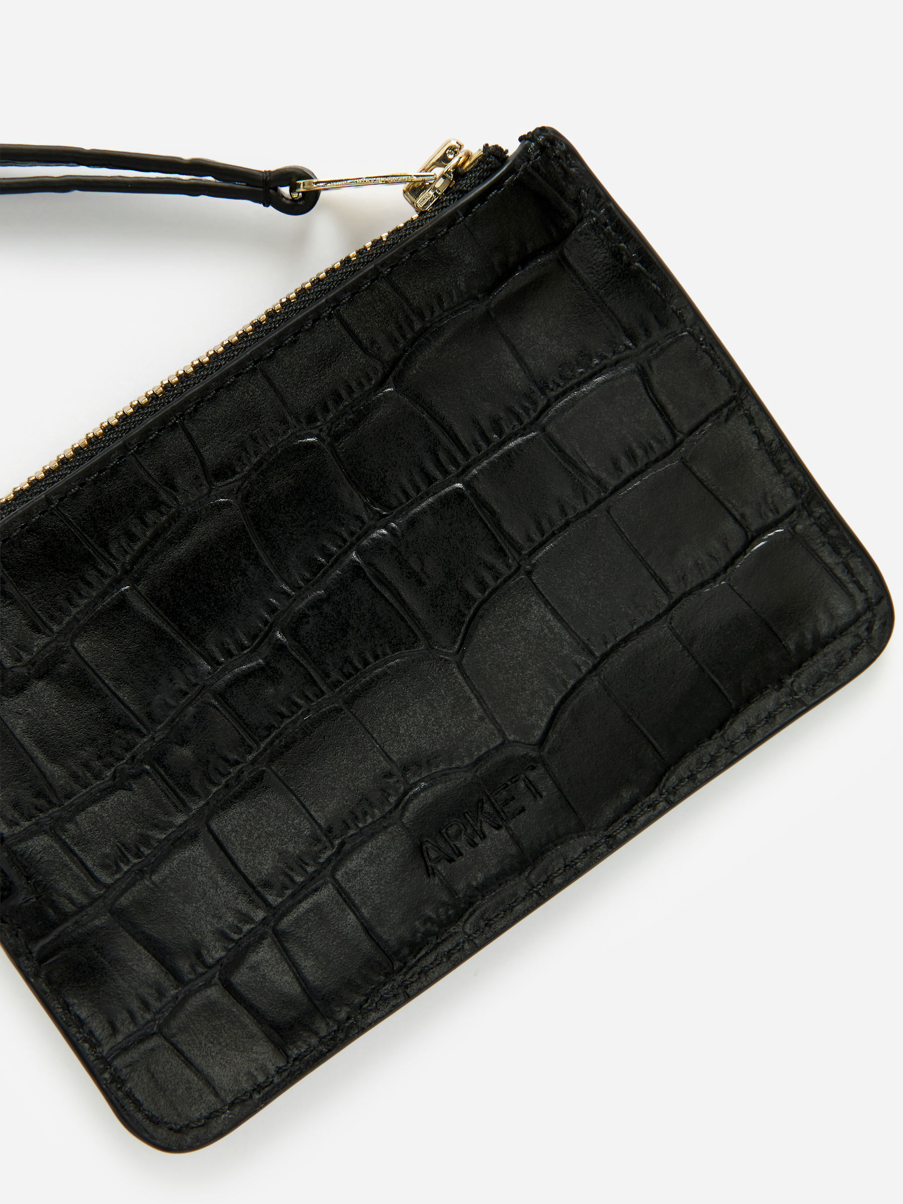 Korthållare i krokodilpräglat läder - Svart - Women - StillMedia/DescriptiveDetail - 3