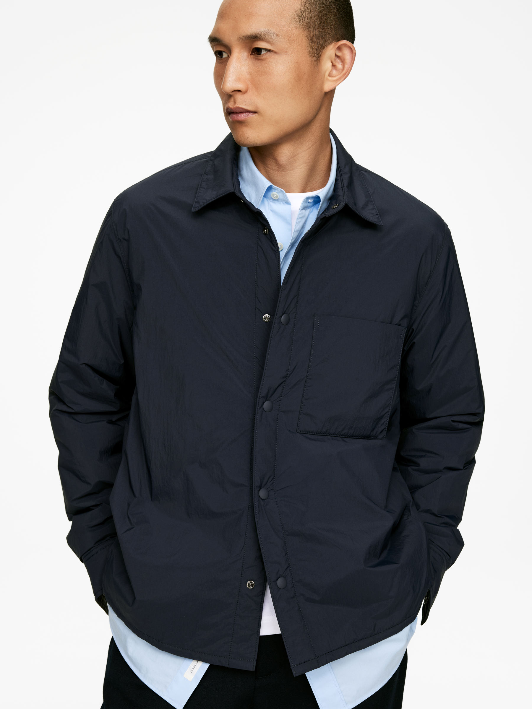 Light-Padded Overshirt - Dark Blue - Regular fit - Men - StillMedia/Lookbook - 11