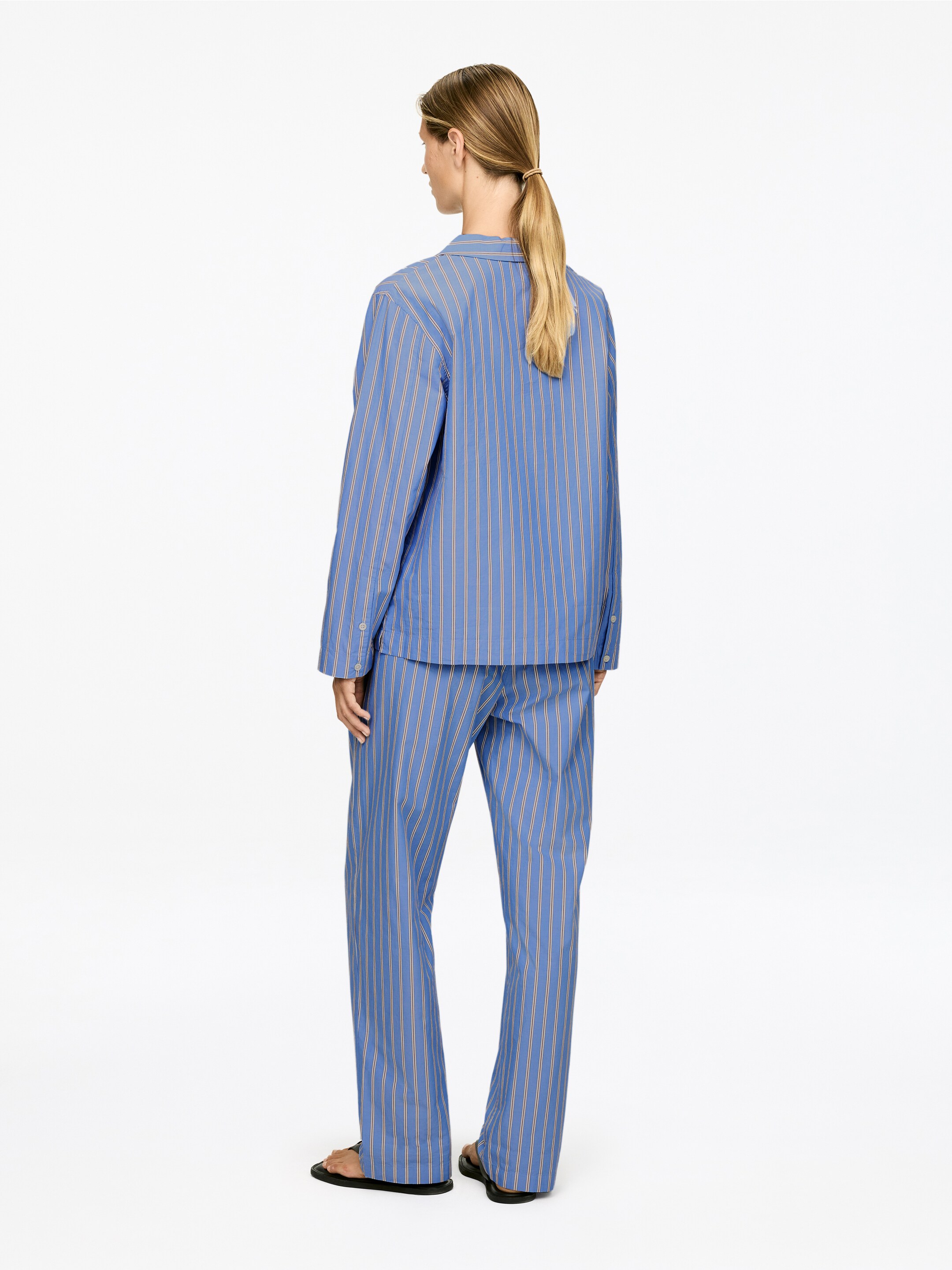 Agrandir l'image: Chemise en satin de coton - Bleu/Rayé - FEMME | H&M FR 3