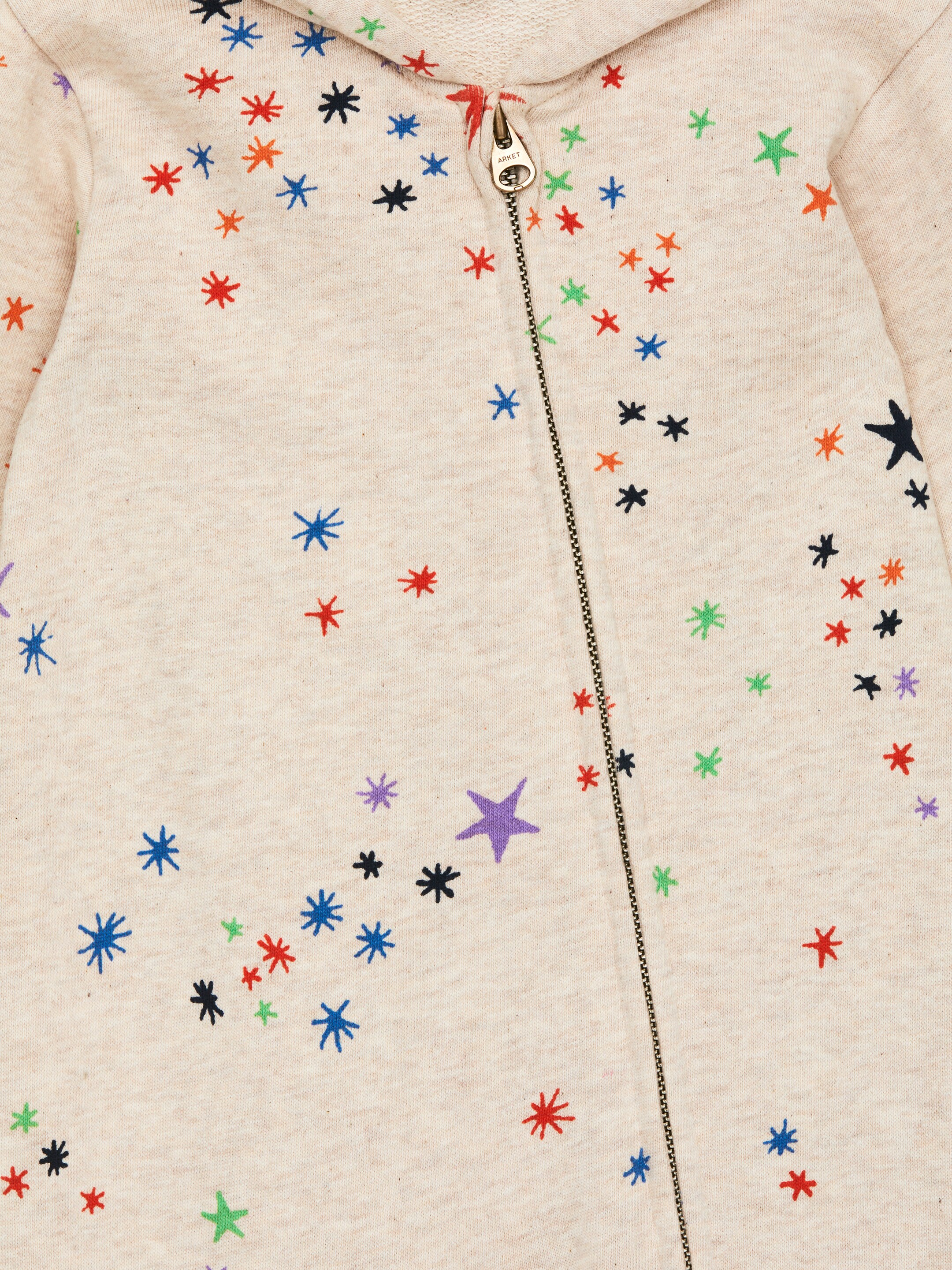 Visa större bild: Trikåoverall med huva - Beige/flerfärgad - BARN | H&M SE 3