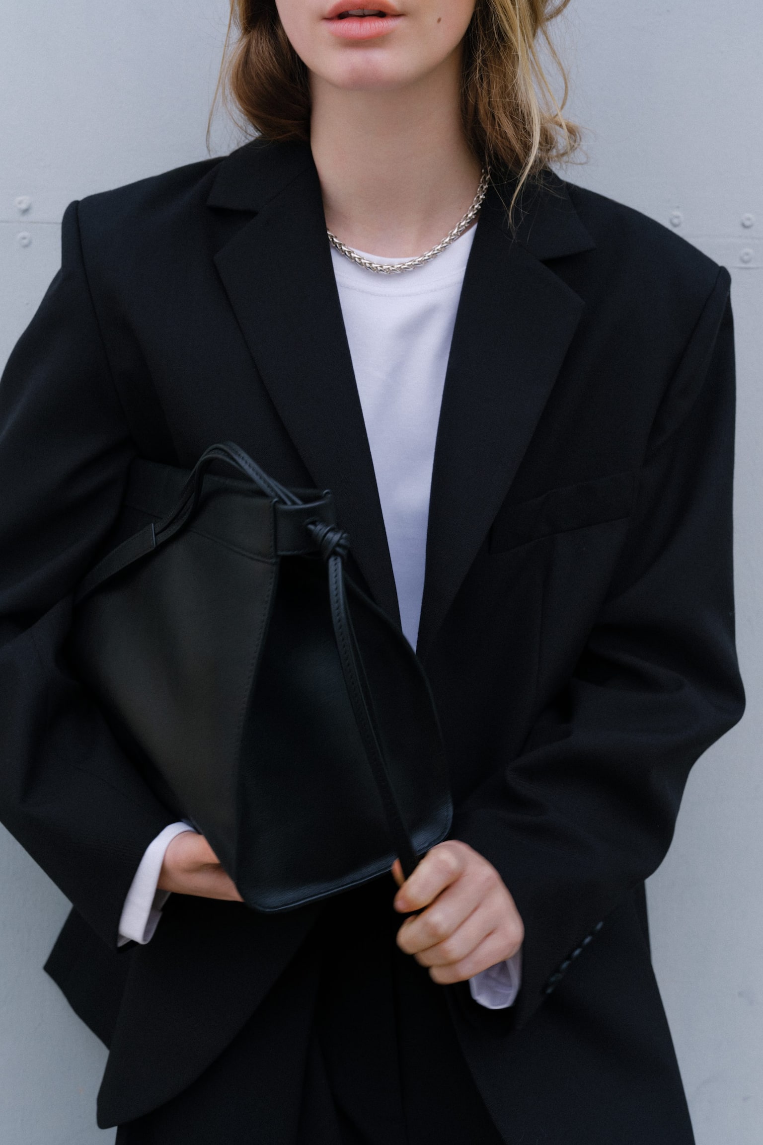 Oversize ullkavaj - Svart - 5