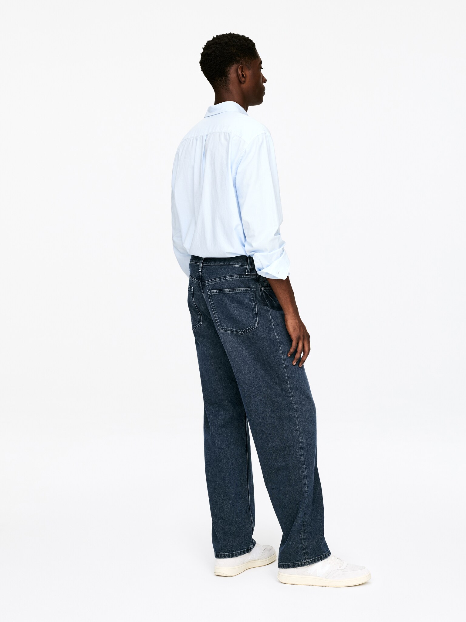 Szerokie jeansy MIST - Ciemnoniebieski/Szary/Ciemnoniebieski/Niebieski/Czarny/Niebieski/Ciemnoniebieski - 3