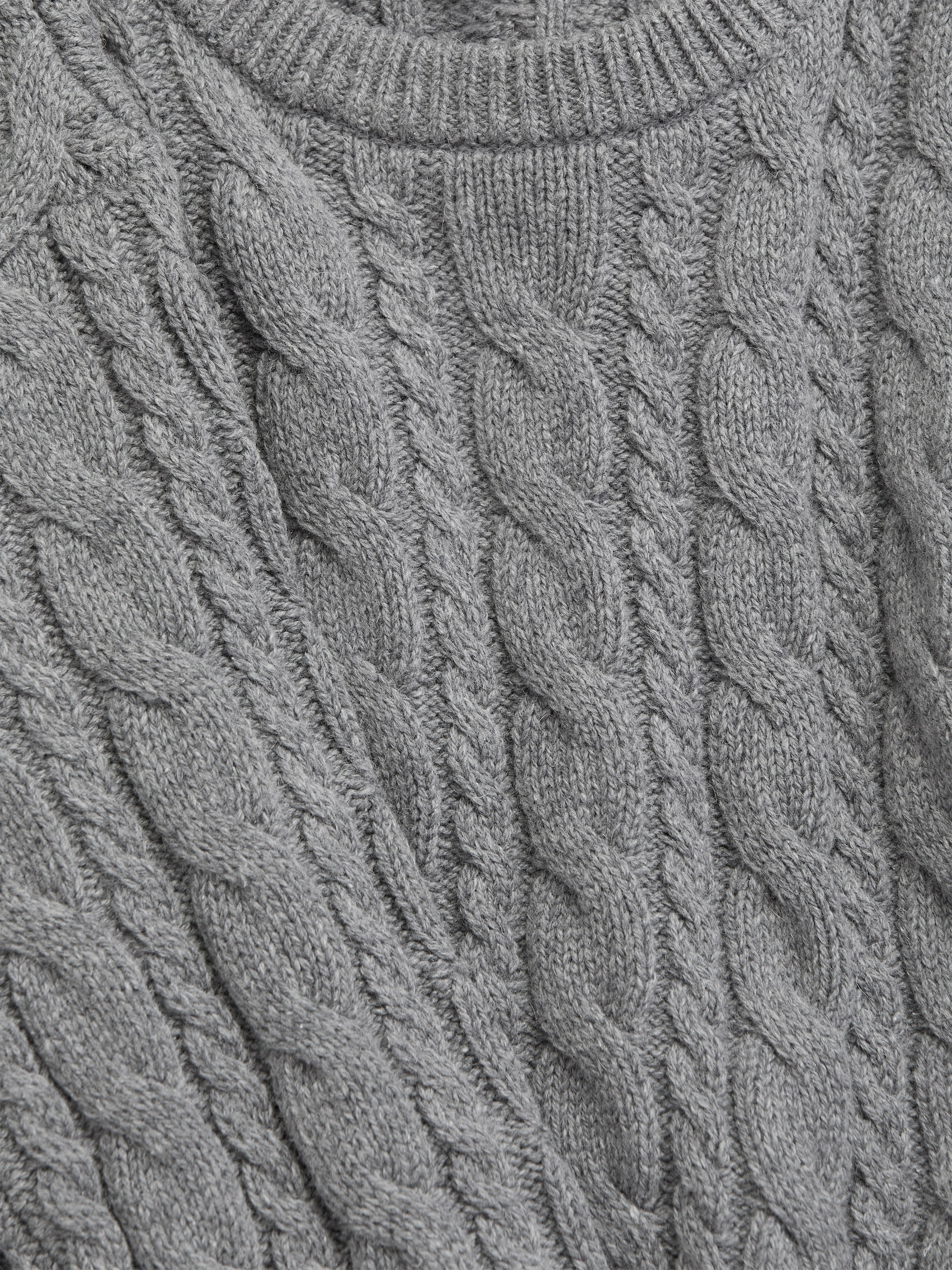 Cotton Wool Cable-Knit Jumper - Grey - Regular fit - children - StillMedia/DescriptiveDetail - 3