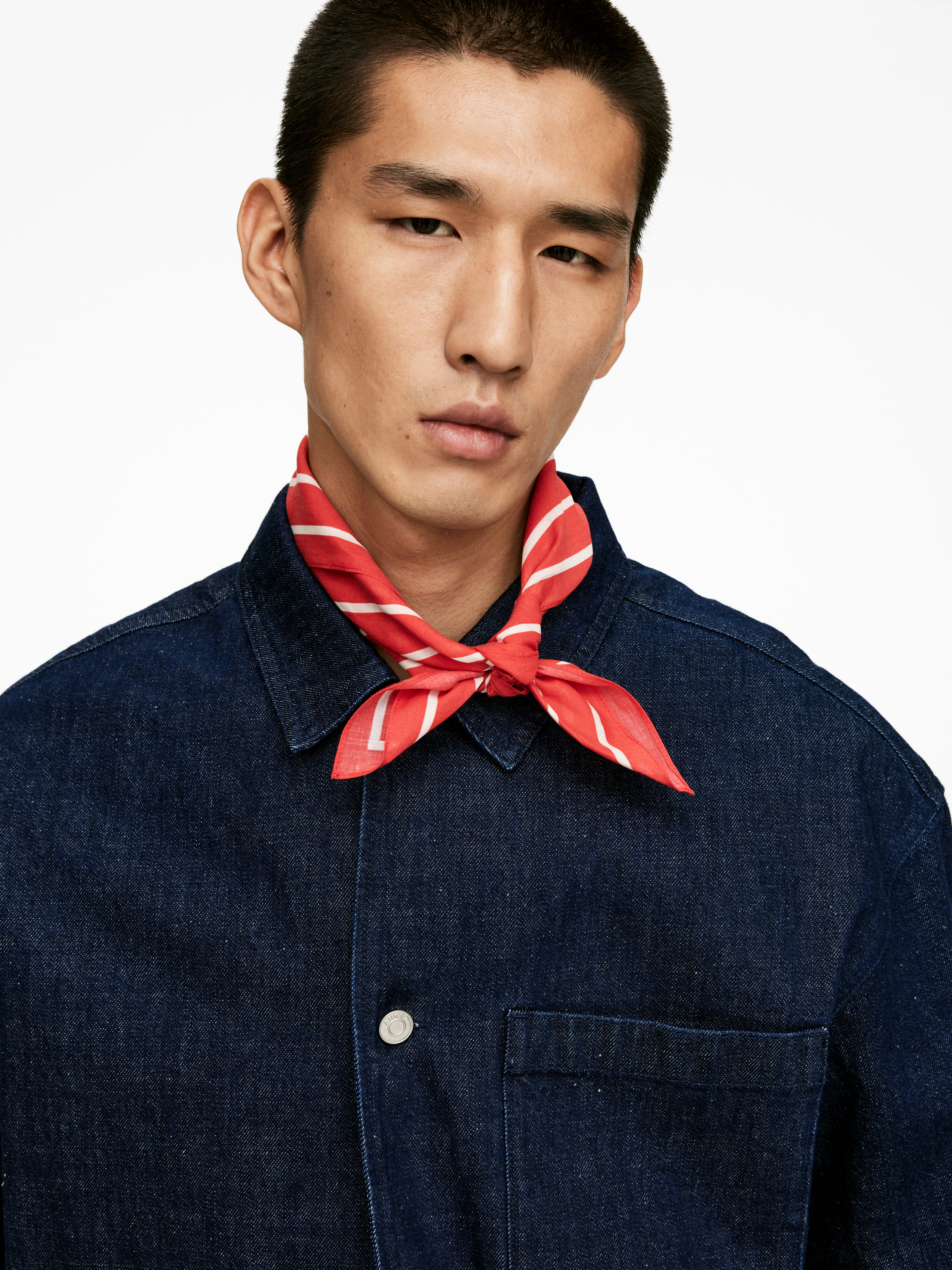 Cotton Bandana - Red/White - Men - StillMedia/Lookbook - 4