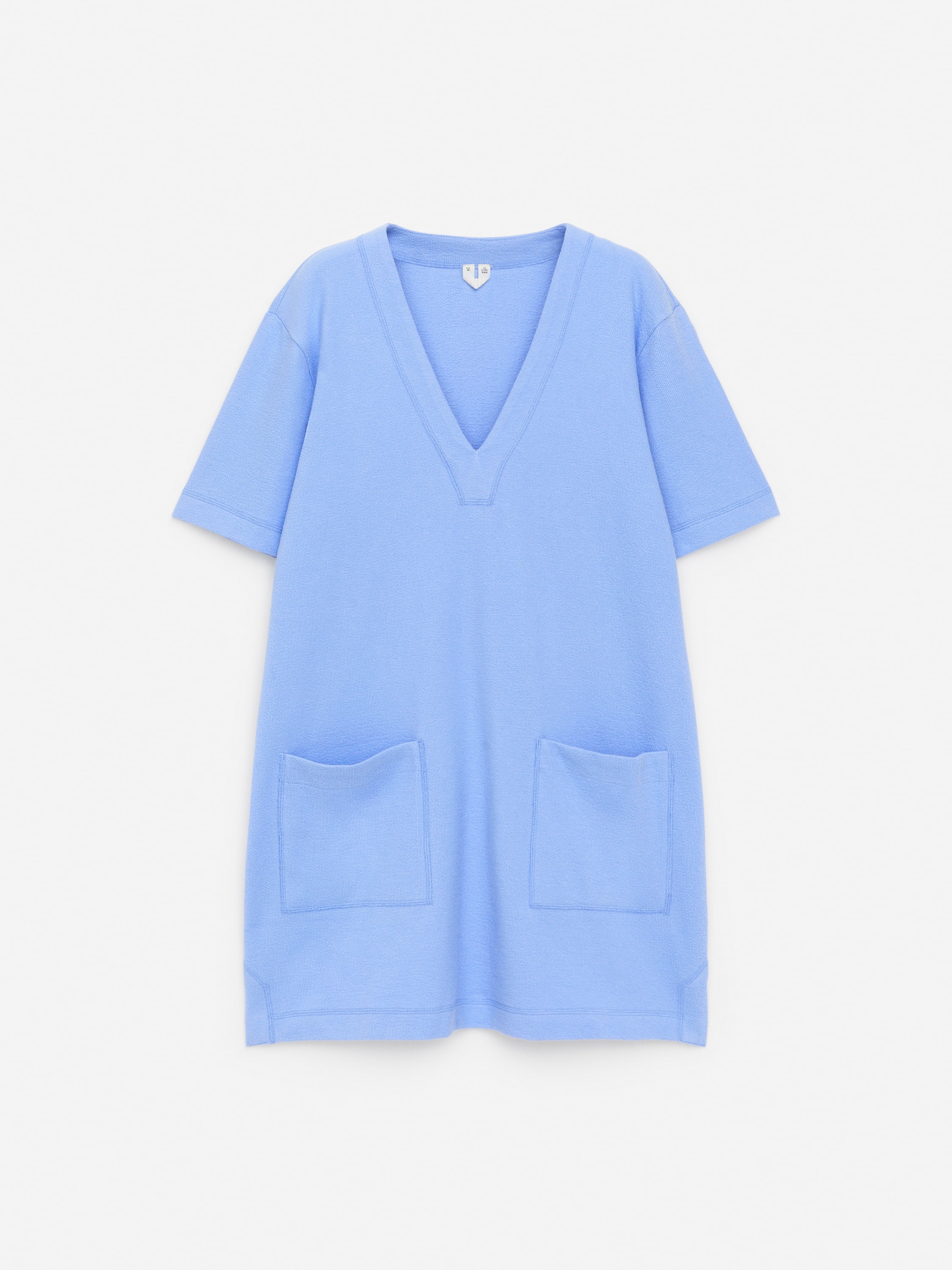 Rochie din bumbac frotir - Albastru deschis