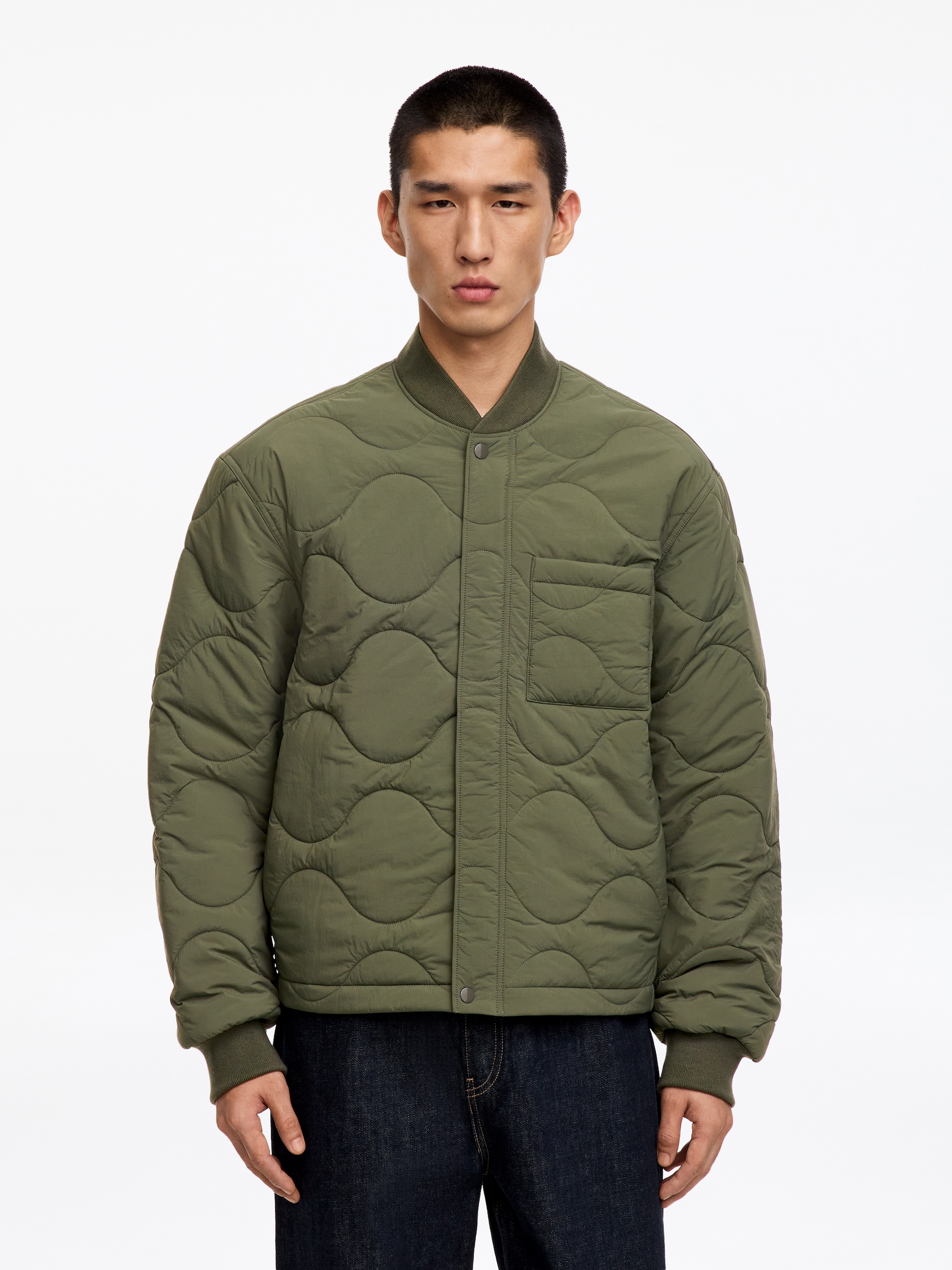 2-in-1 Quilted Liner Jacket - Khaki Green - Regular fit - men - StillMedia/Lookbook - 4