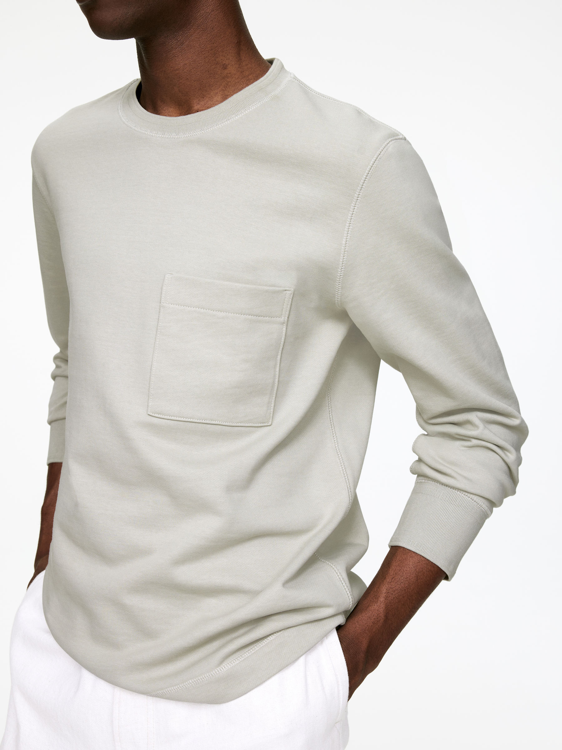 Straight-Cut Sweatshirt - Light Mole - Regular fit - Men - StillMedia/Lookbook - 4