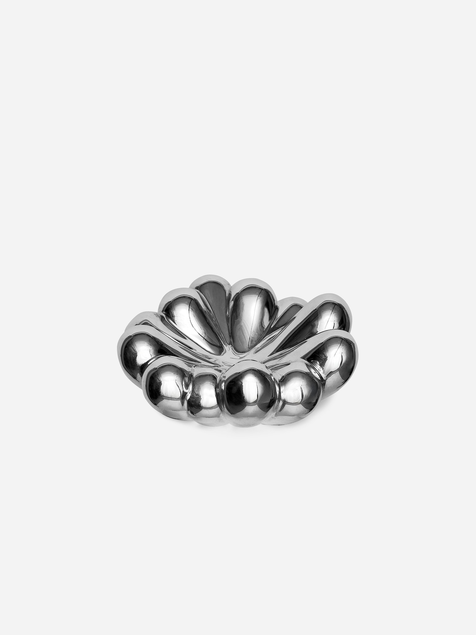 Ciotola in ottone placcato argento - Argento - 2