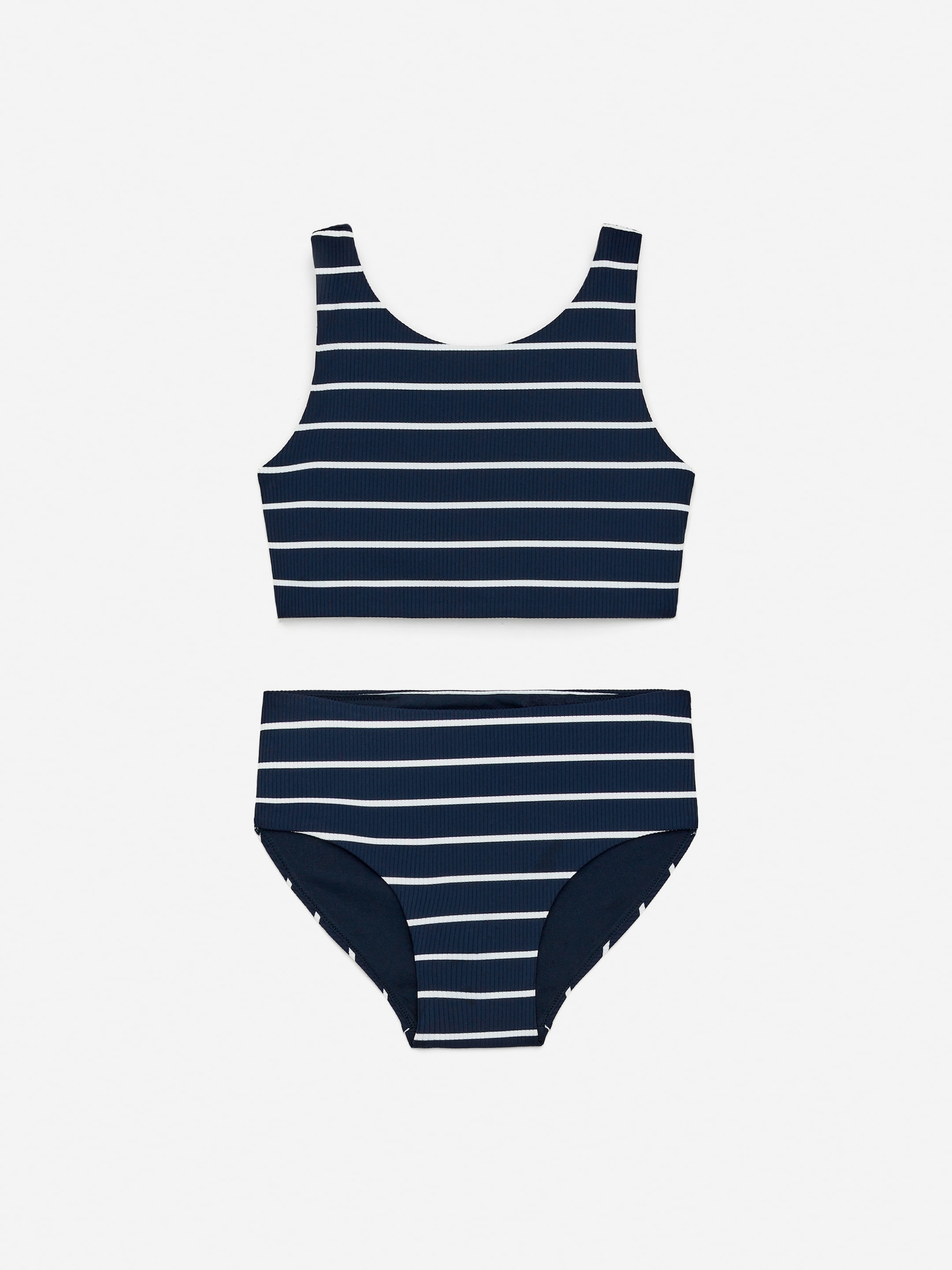Visualizza immagine più grande: Bikini a coste UPF 50+ - Blu scuro/Bianco - BAMBINO | H&M IT 1