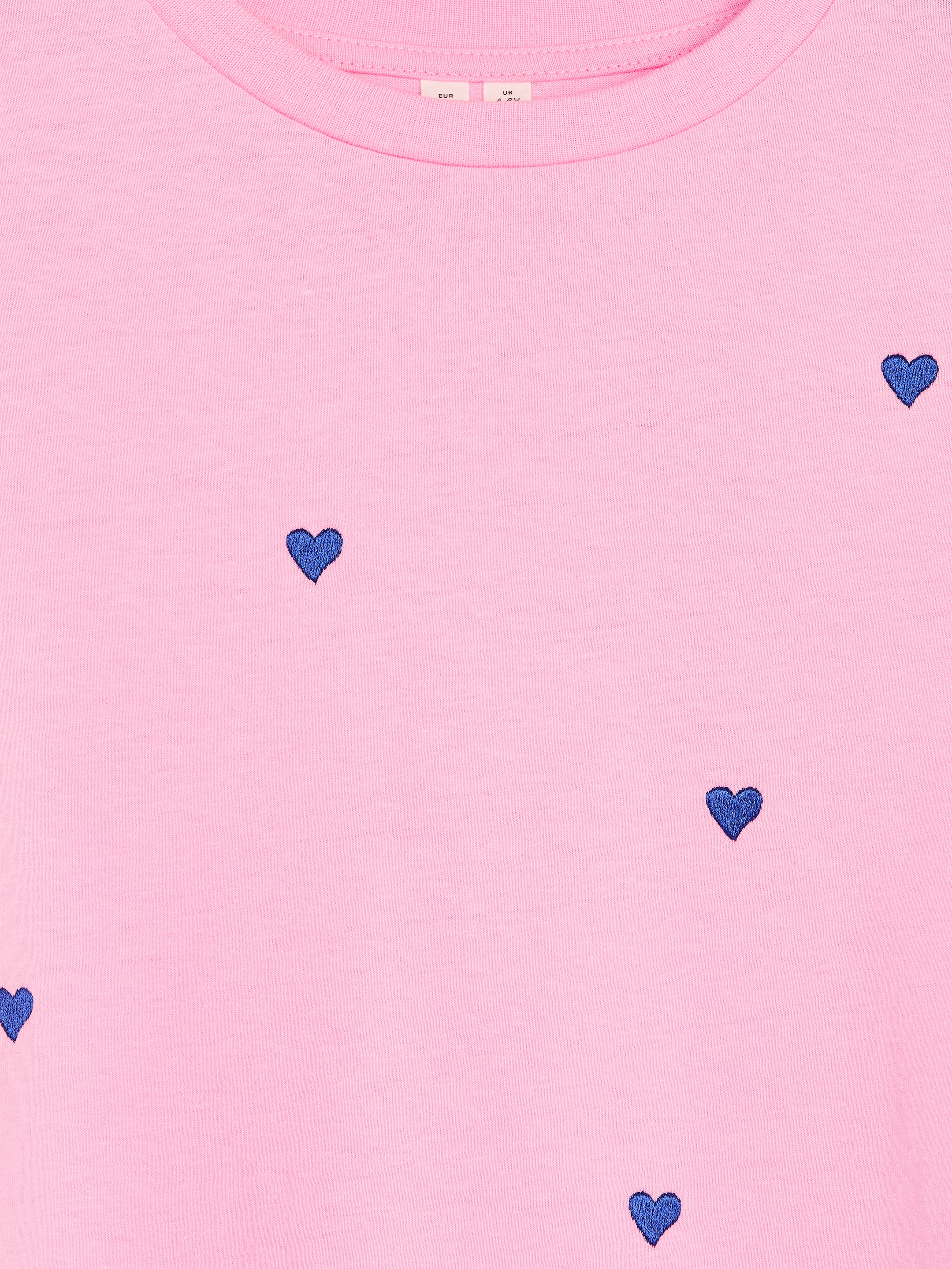 Lockeres T-Shirt - Rosa/Herzen in Blau - Relaxed Fit - Kinder - StillMedia/DescriptiveDetail - 1