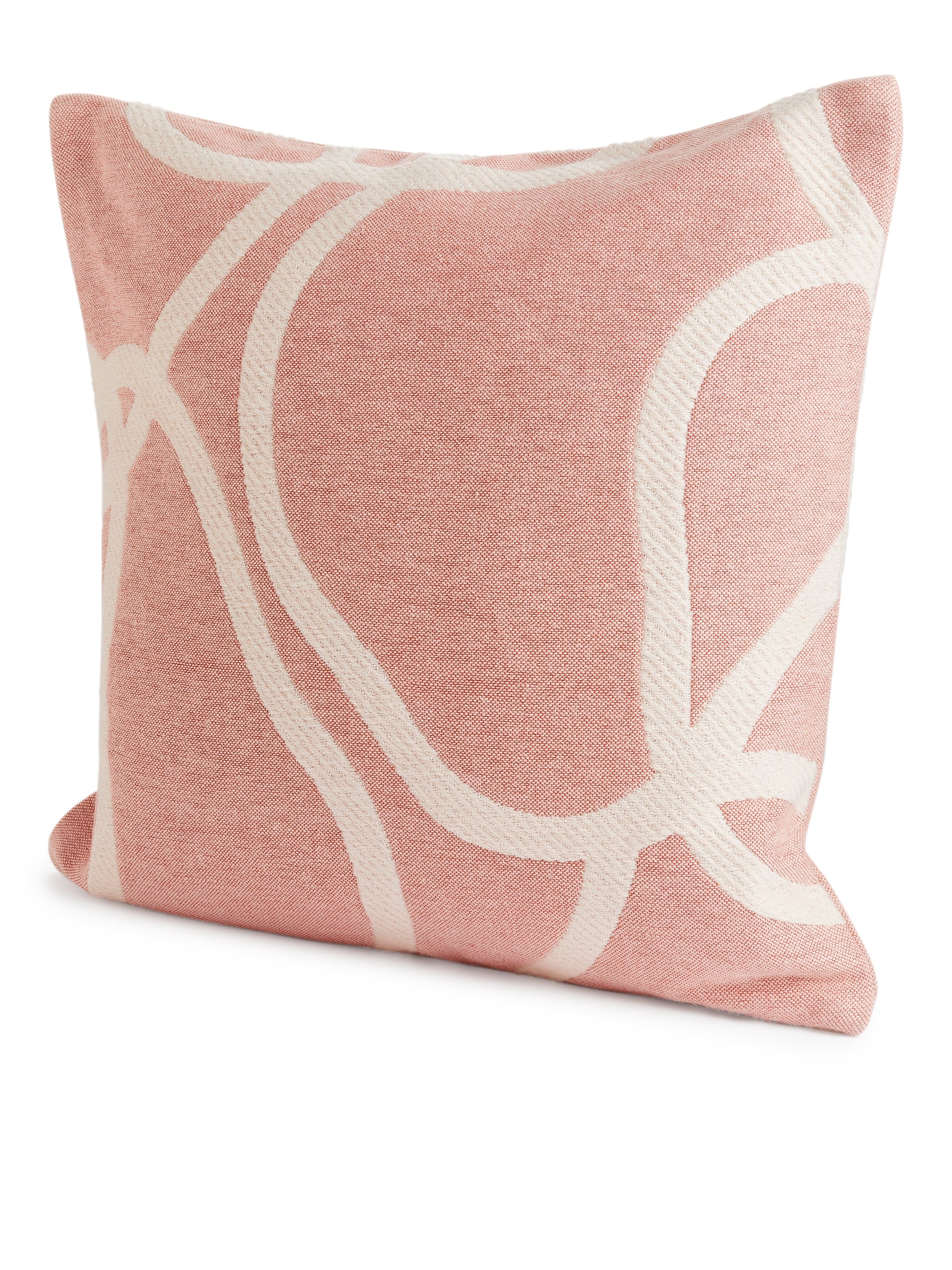 Kopfkissenbezug aus Baumwolle und Wolle 50 x 50 cm - Rosa/Beige - Haushaltswaren - StillMedia/DescriptiveStillLife - 1