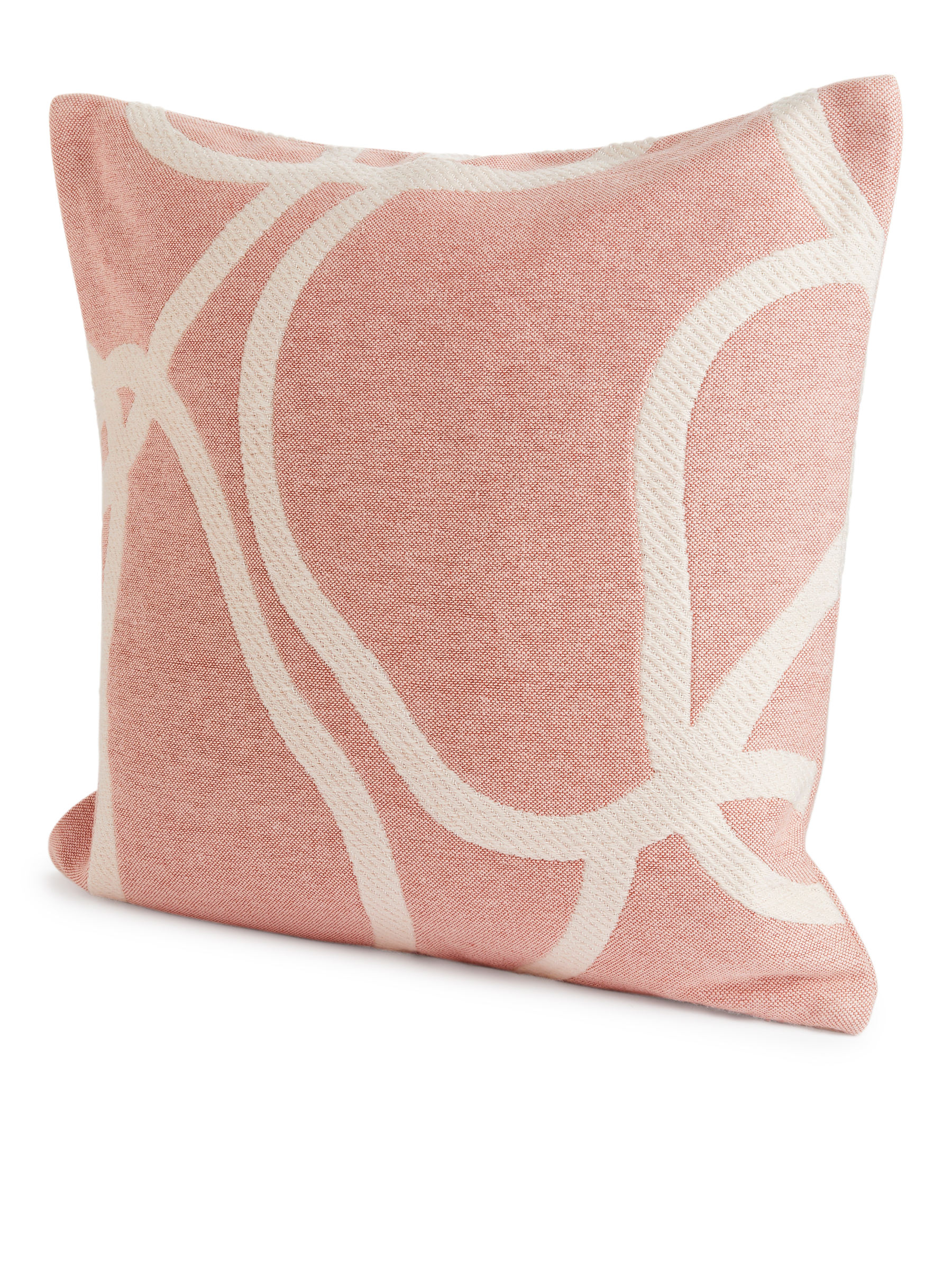 Kopfkissenbezug aus Baumwolle und Wolle 50 x 50 cm - Rosa/Beige - Haushaltswaren - StillMedia/DescriptiveStillLife - 1