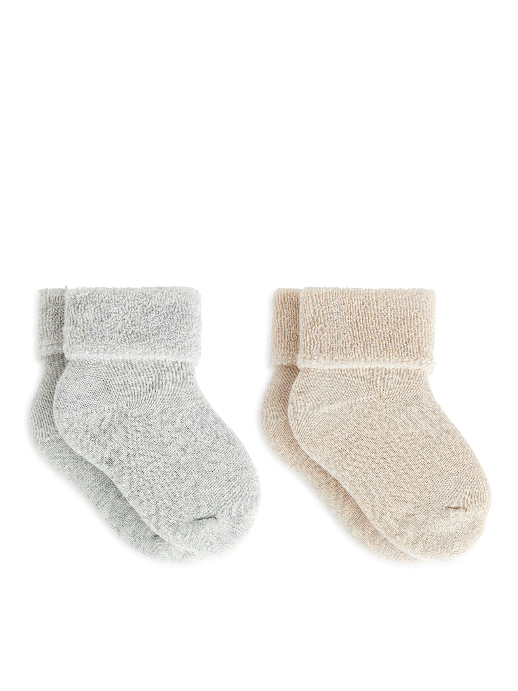 Babysocken aus Frottee - Beige/Grau - Kinder - StillMedia/DescriptiveStillLife - 1