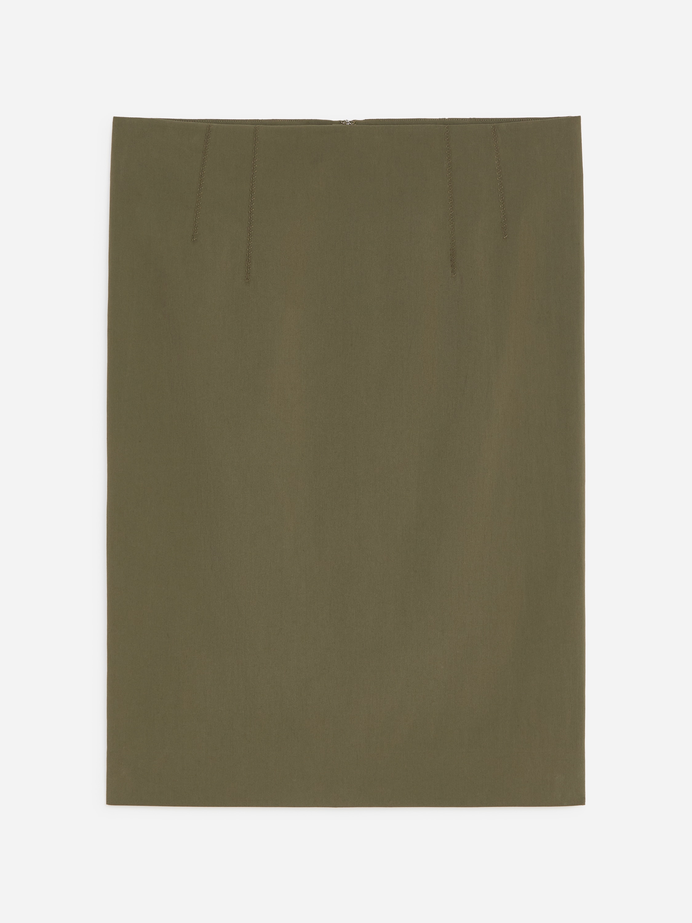 Gonna in misto cotone elasticizzato - Verde kaki