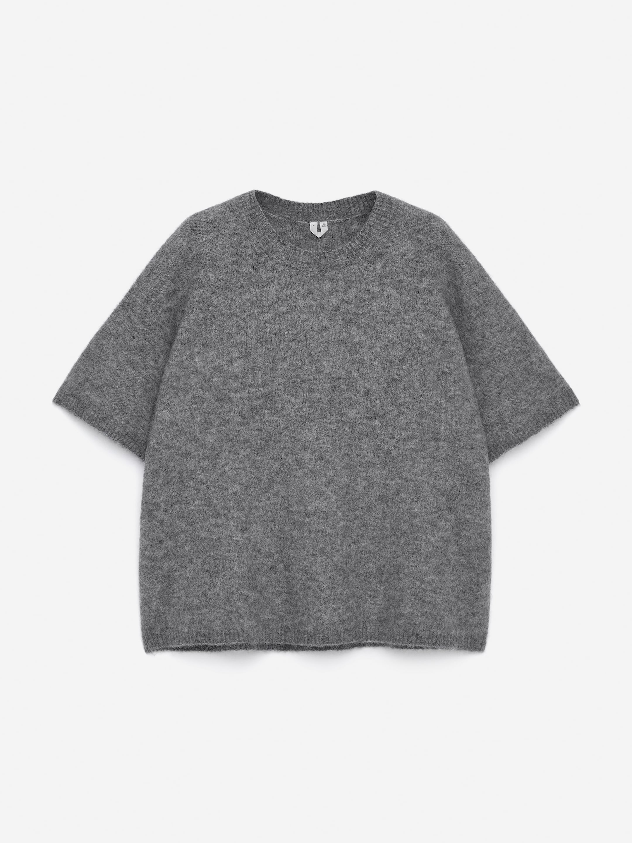 Alpaca-Wool Blend Jumper-Grey-16061