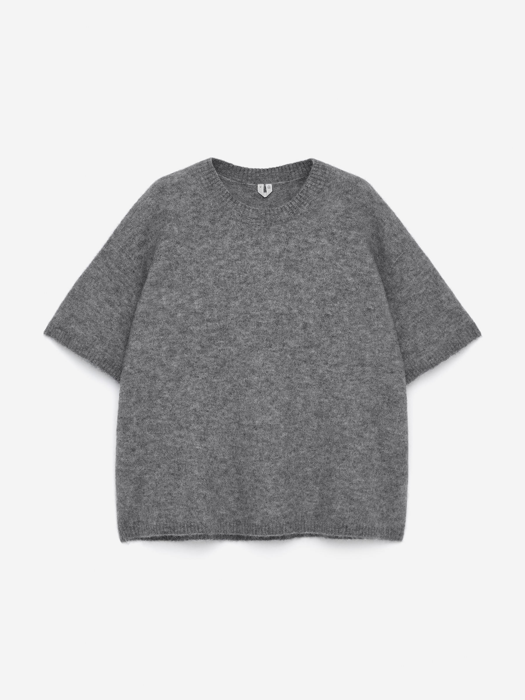 Alpaca-Wool Blend Jumper-#8D8E91-16061