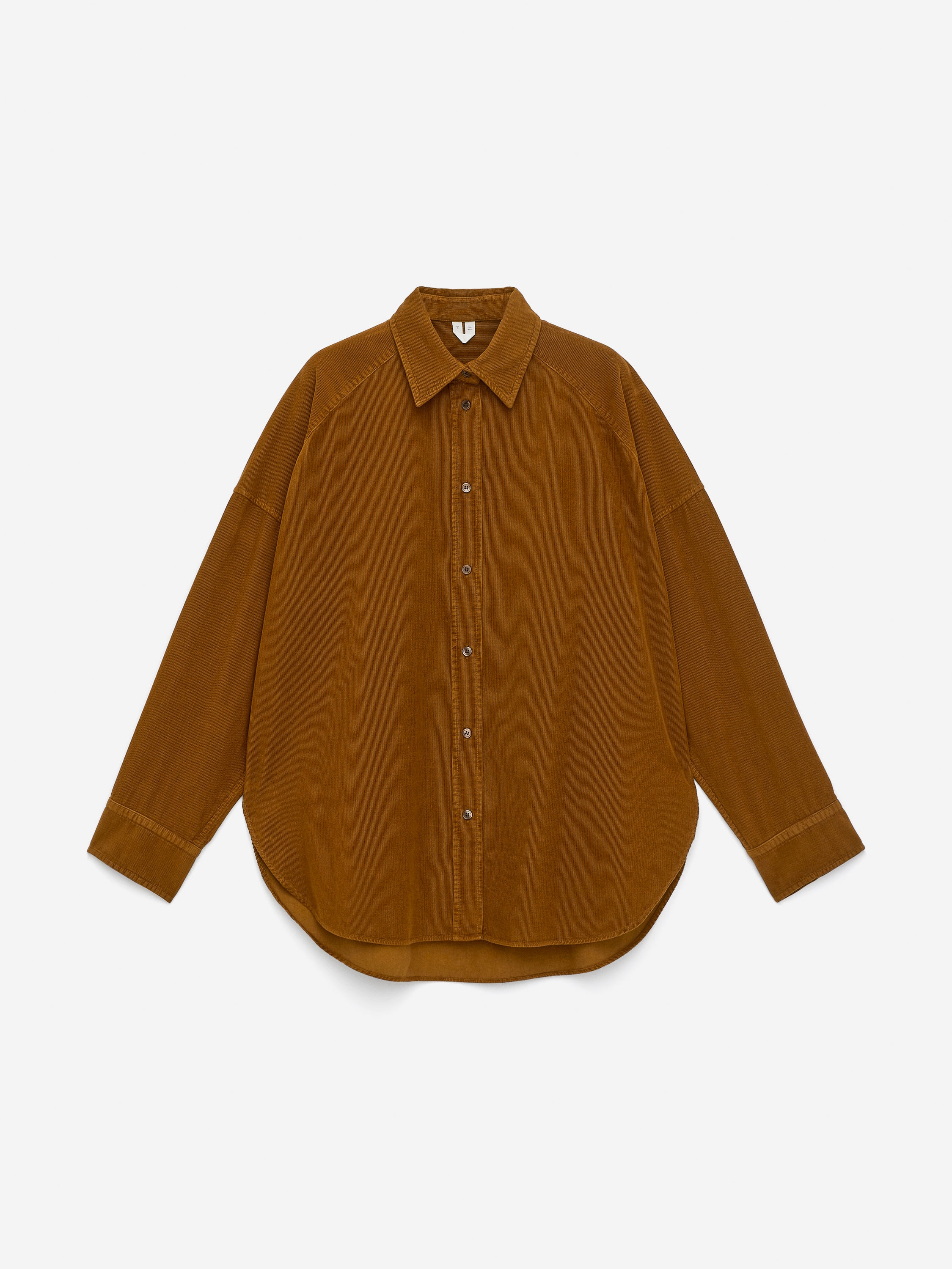 Corduroy Shirt - Dark Mustard - Oversized - Women - StillMedia/DescriptiveStillLife - 1