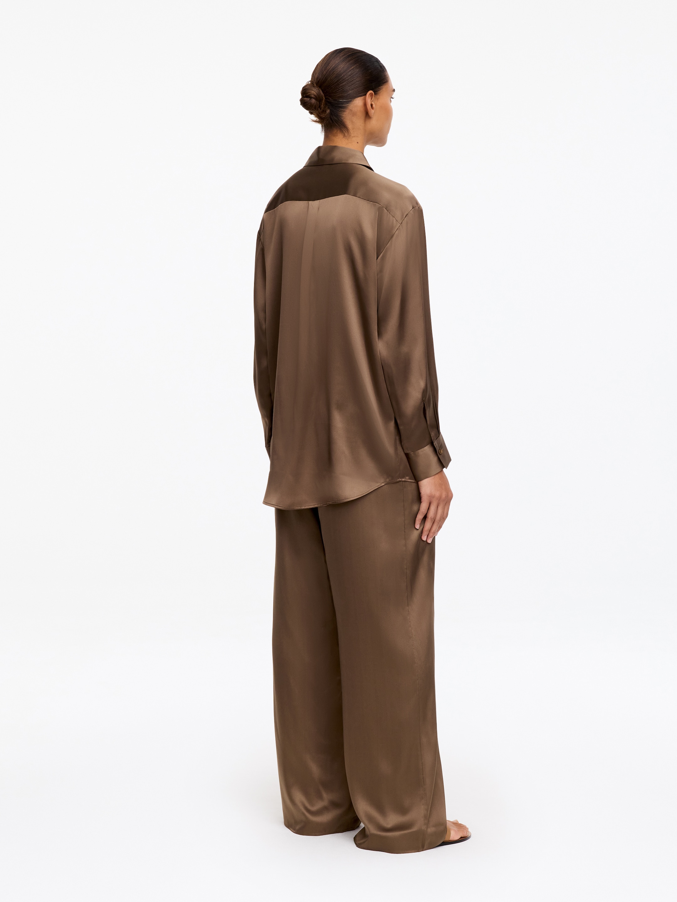 Camicia in raso di seta - Talpa - Regular fit - Women - StillMedia/Lookbook - 4