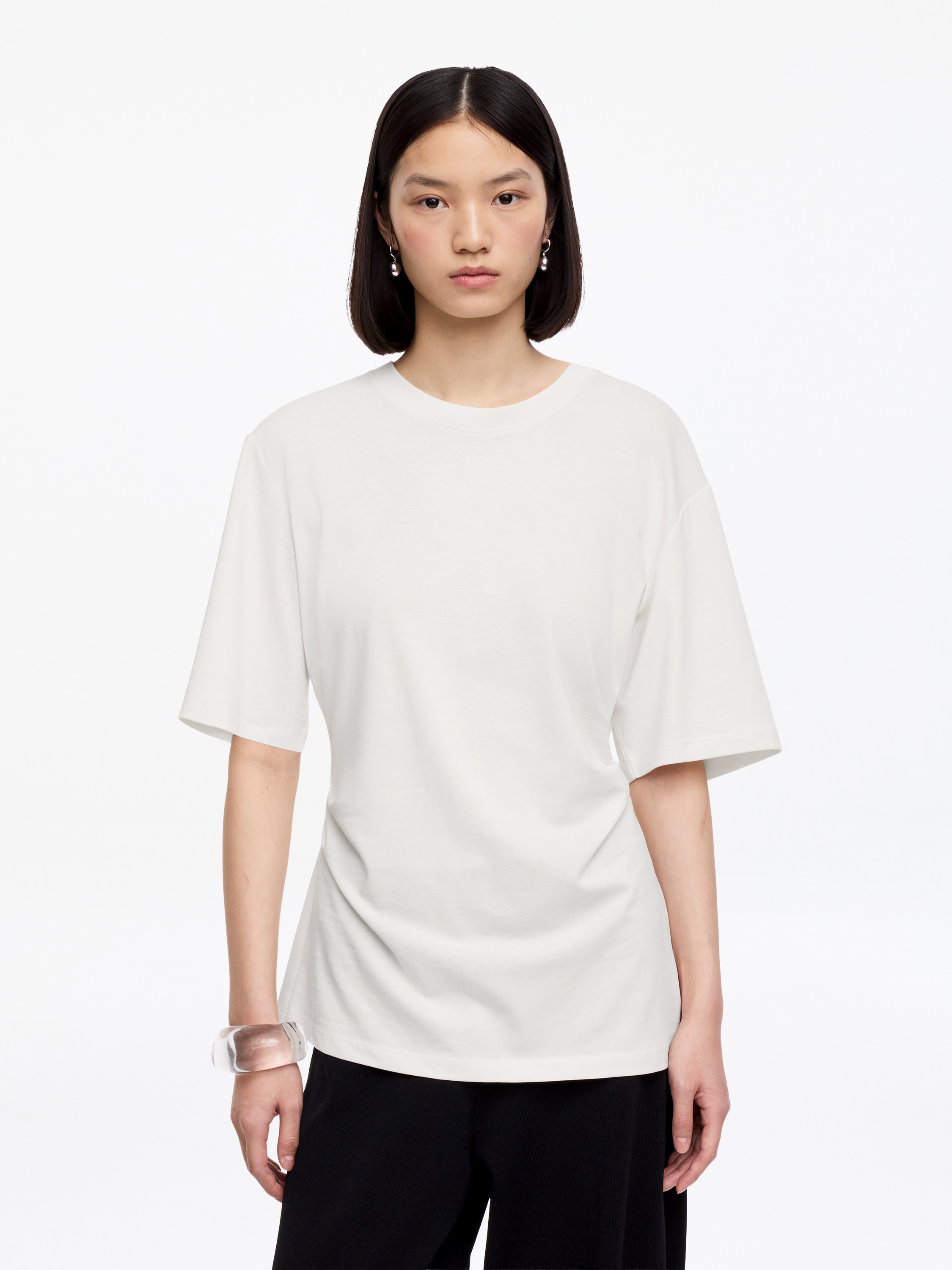 T-shirt drapé - Blanc