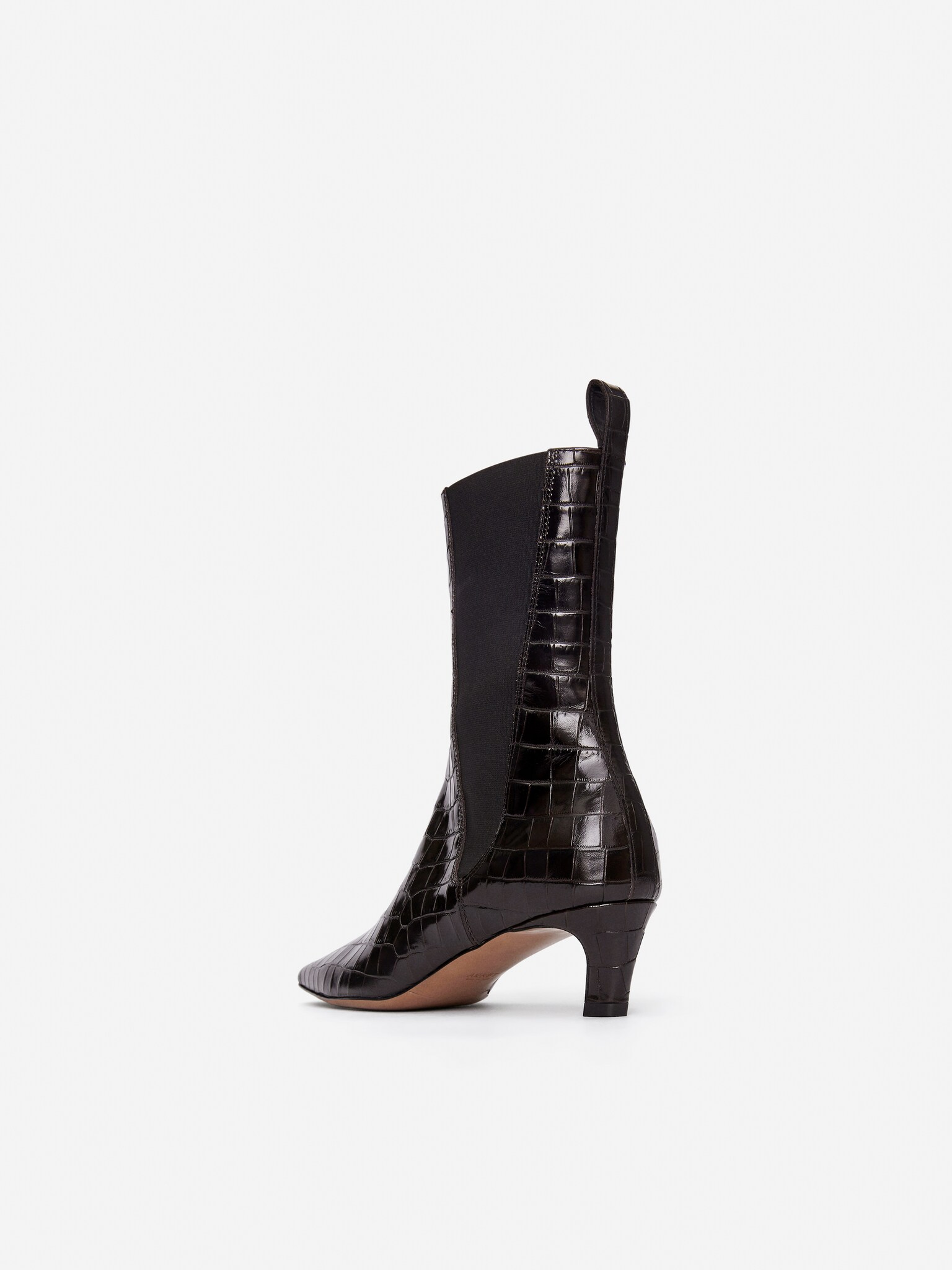 Stiefeletten mit eckiger Zehenpartie - Braun - 8